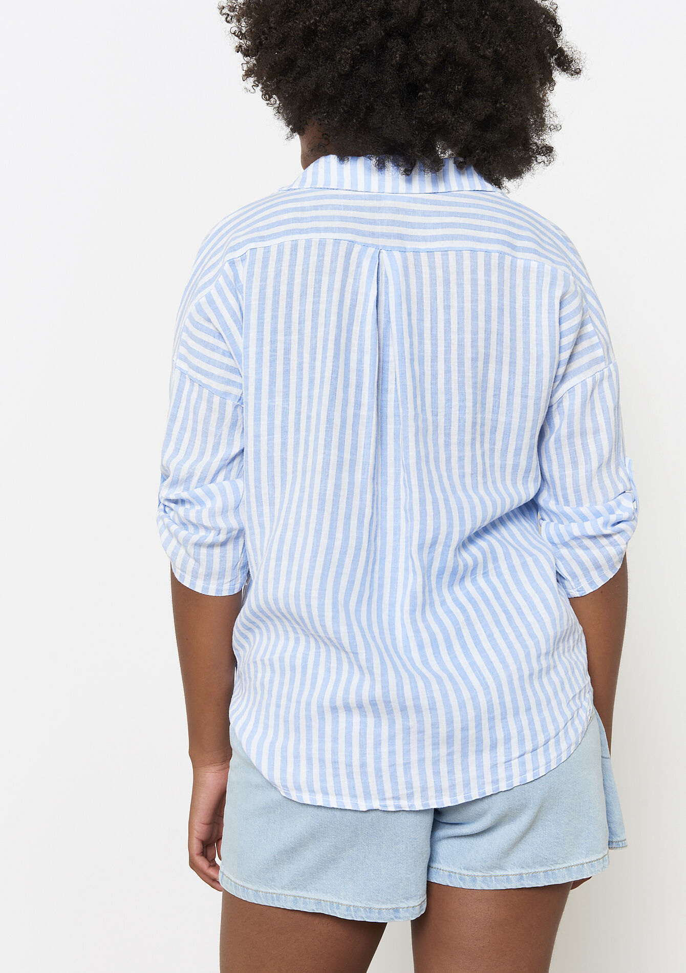 Soft striped shirt, Soft striped shirt - BLUE PASTEL - 05702837_3003