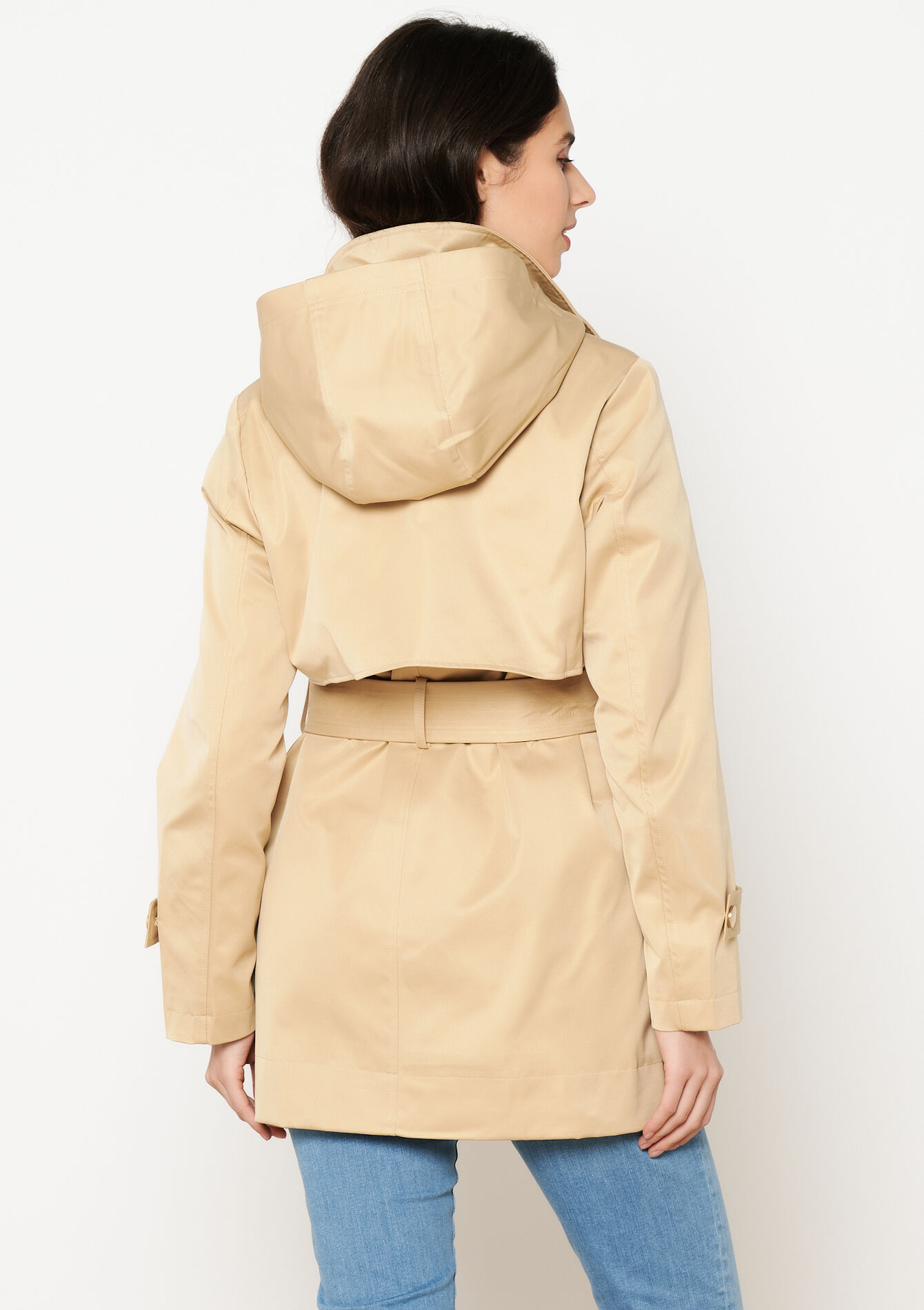 Half-length trench coat, Half-length trench coat - BEIGE SAND - 23000720_1940