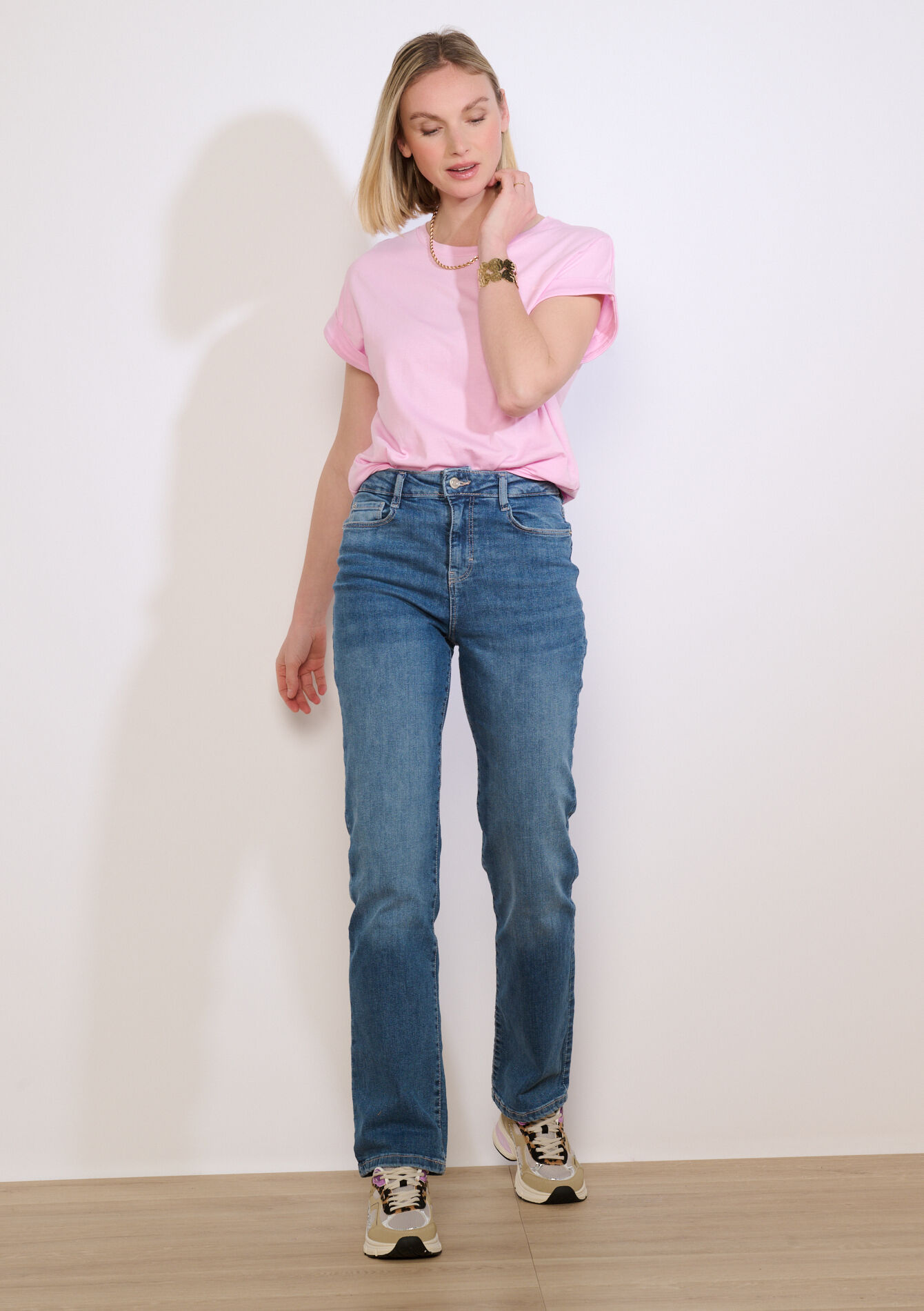 Losvallende T-shirt - LILAC BRIGHT - 02301926_2578