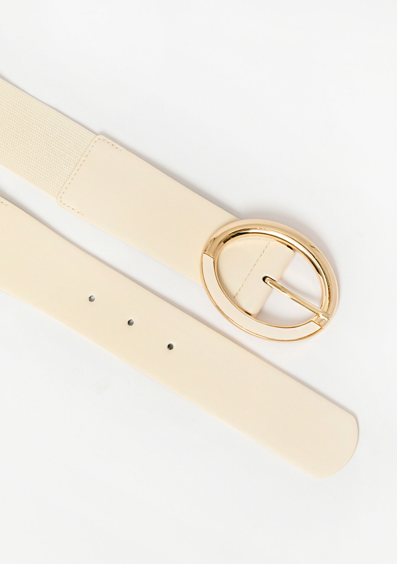 Ceinture élastique à grosse boucle, Ceinture élastique à grosse boucle - OFFWHITE - 14001826_1001