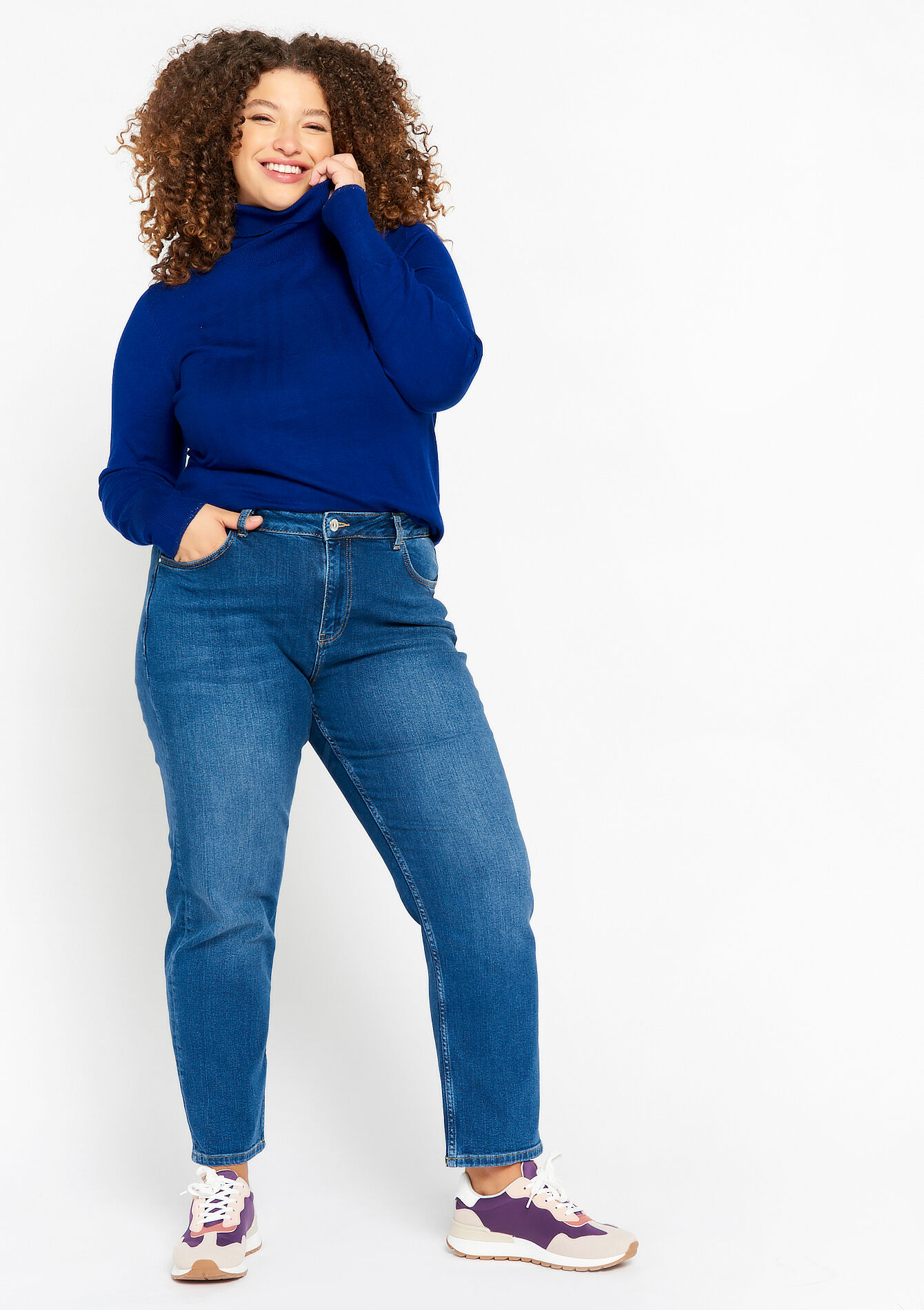 Rechte jeans, Rechte jeans - MEDIUM BLUE - 22000491_0500