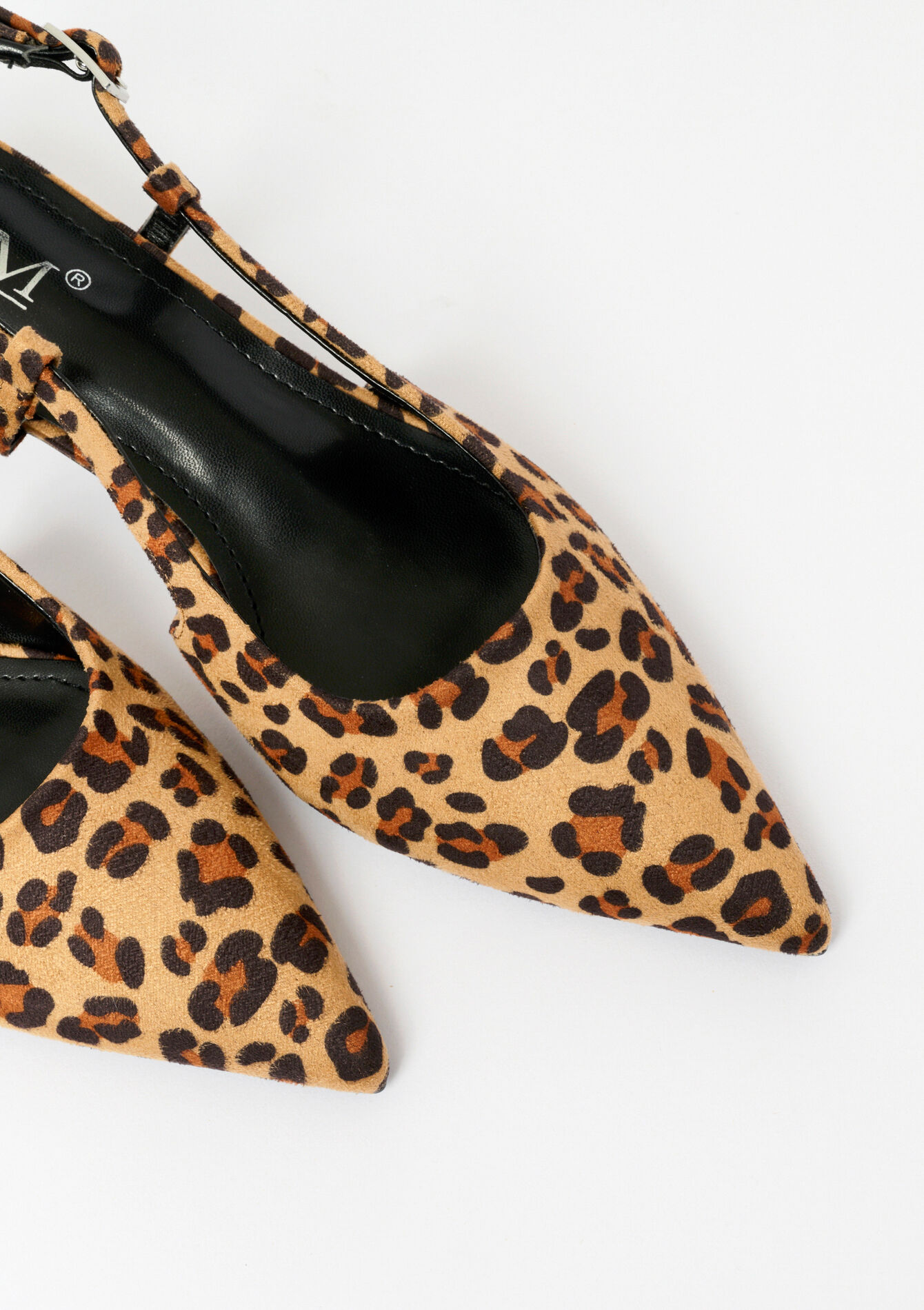 Slingback pumps with leopard print, Slingback pumps with leopard print - CAMEL CINNAMON - 13000788_3835