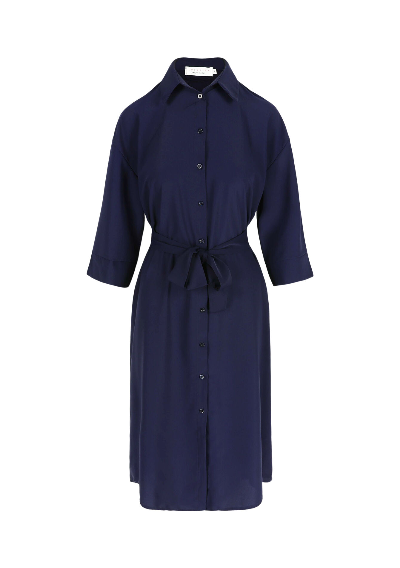 Robe-chemise longue avec noeud - NAVY BASIC - 1123550