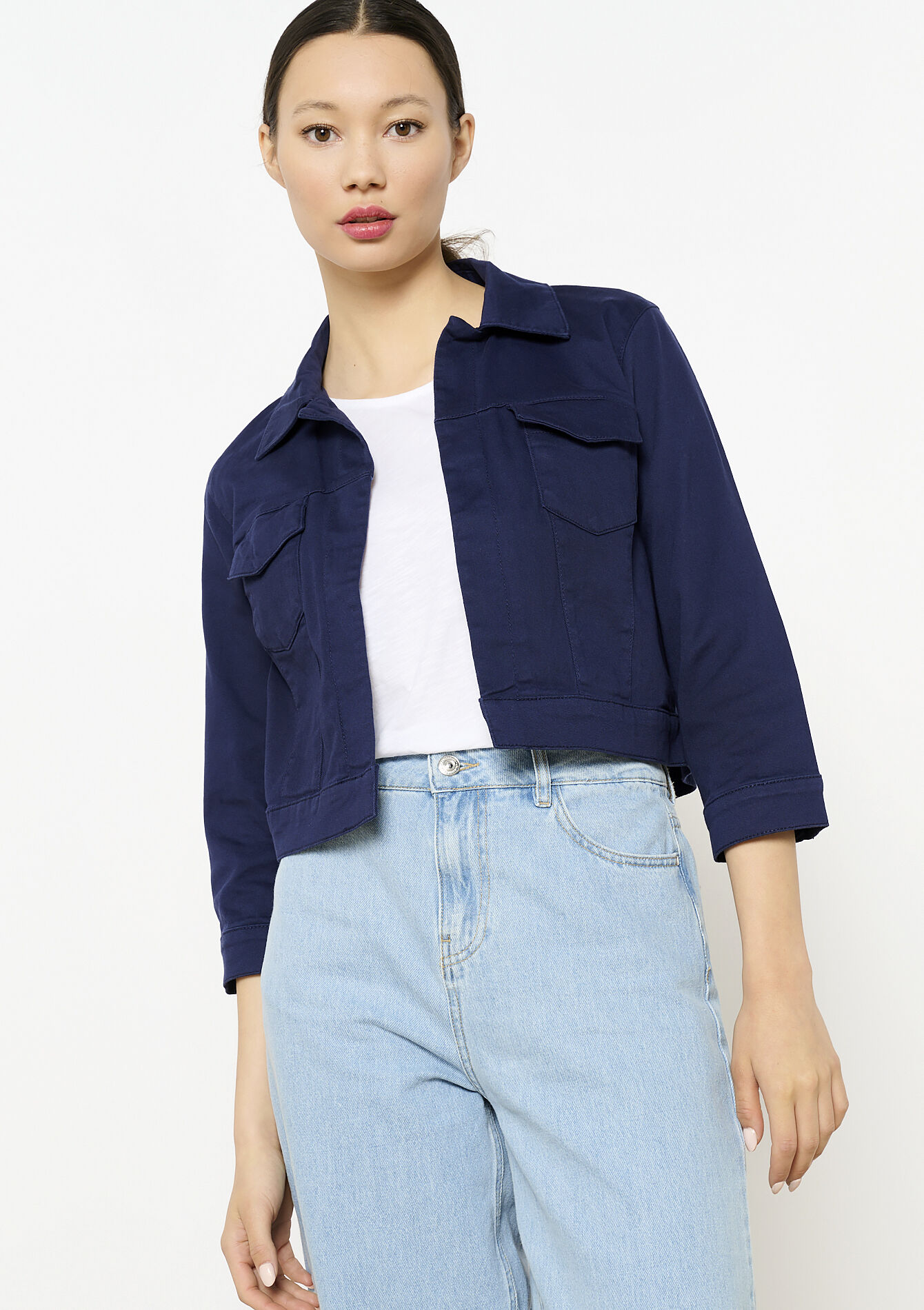 Kort twill jasje, Kort twill jasje - NAVY BASIC - 09100985_2723