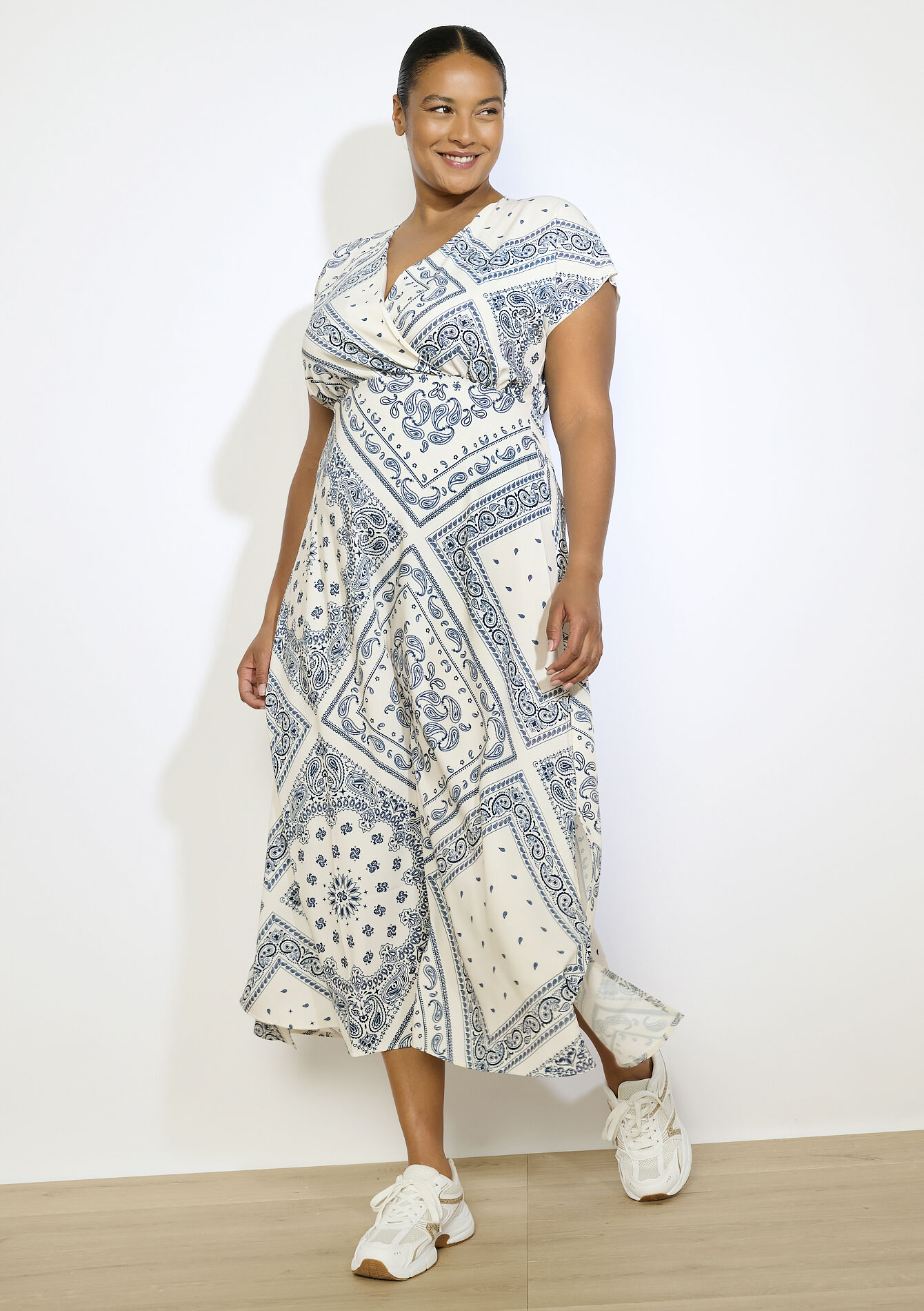 Maxi-jurk met print , Maxi-jurk met print - VANILLA WHITE - 08104236_1013