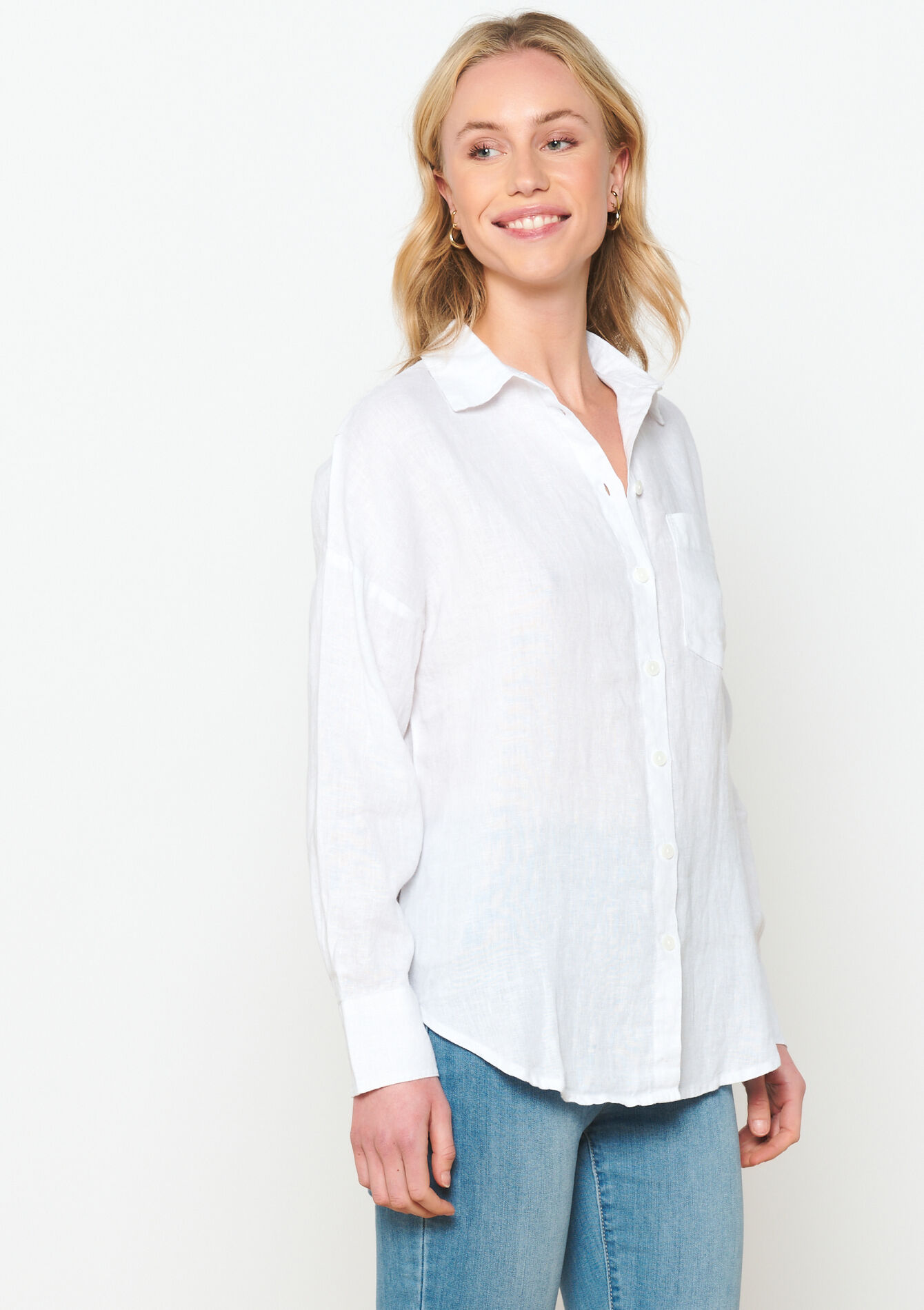 Linnen hemd - OPTICAL WHITE - 05702375_1019