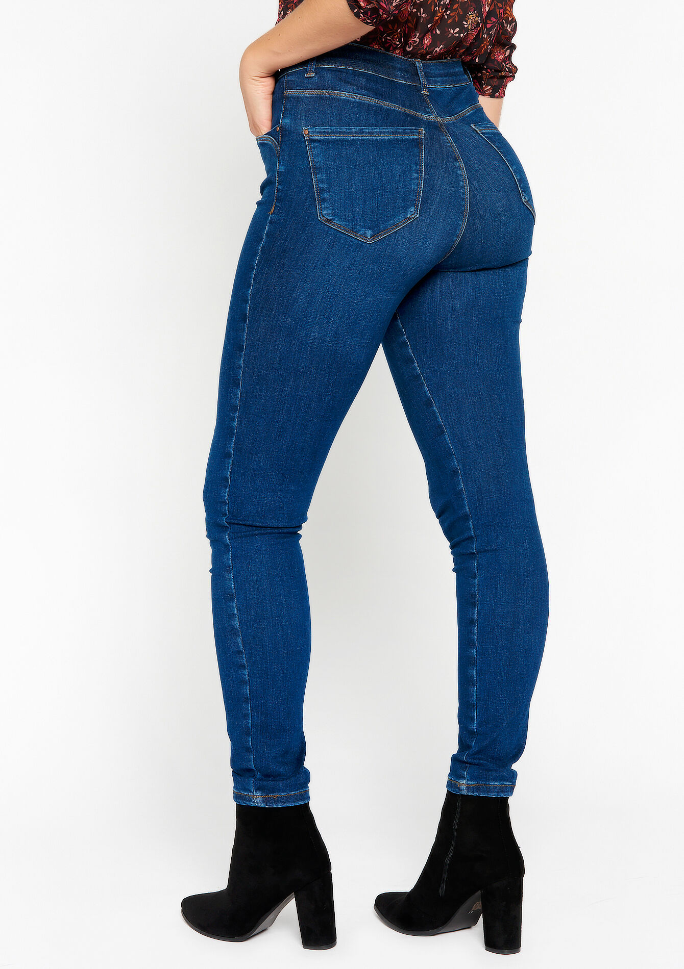 Multiple size slim jeans - DARK BLUE - 22000474_0501