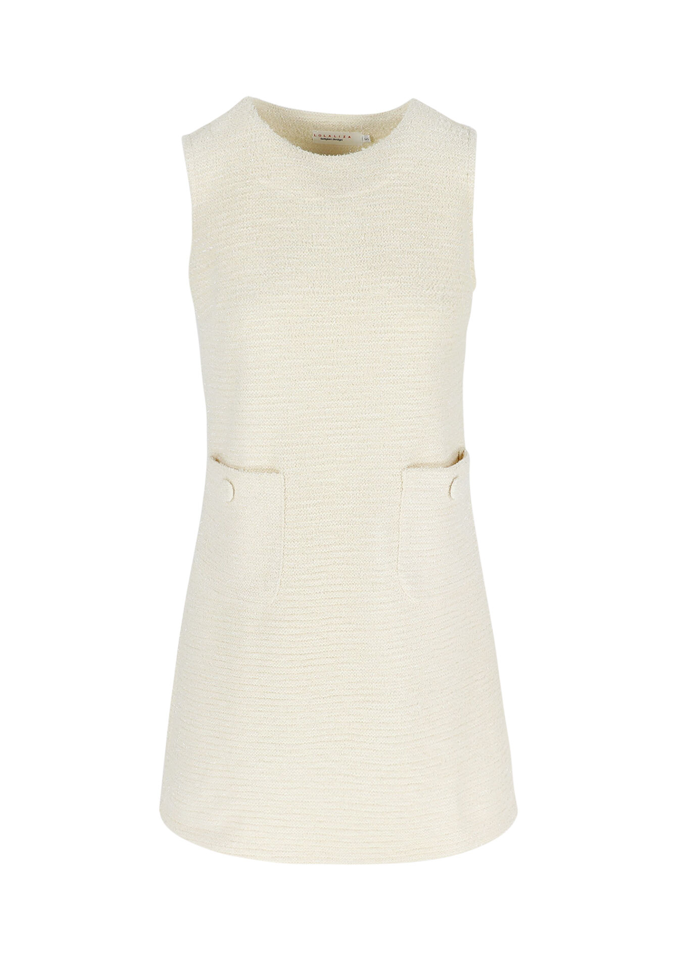 Boxy jurk in tweed, Boxy jurk in tweed - VANILLA WHITE - 08103987_1013