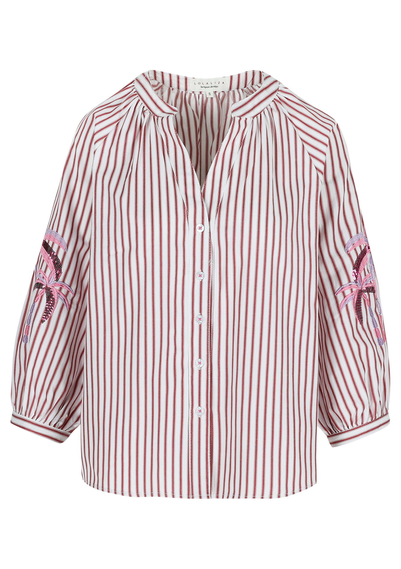 Hemd met geborduurde palmbomen, Hemd met geborduurde palmbomen - BORDEAUX WINE - 05702723_5514