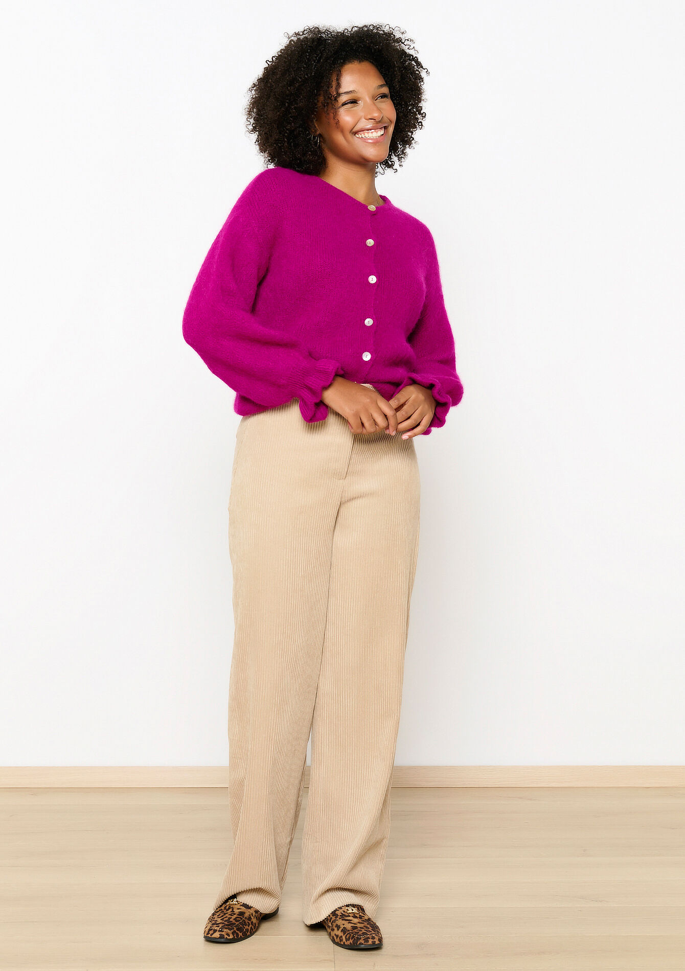 Alpaca cardigan with frills, Alpaca cardigan with frills - VIOLINE - 04101200_2576