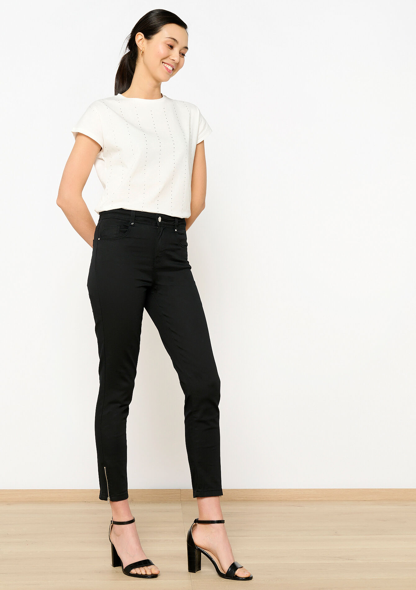 Slimfit broek - BLACK - 06004457_1119