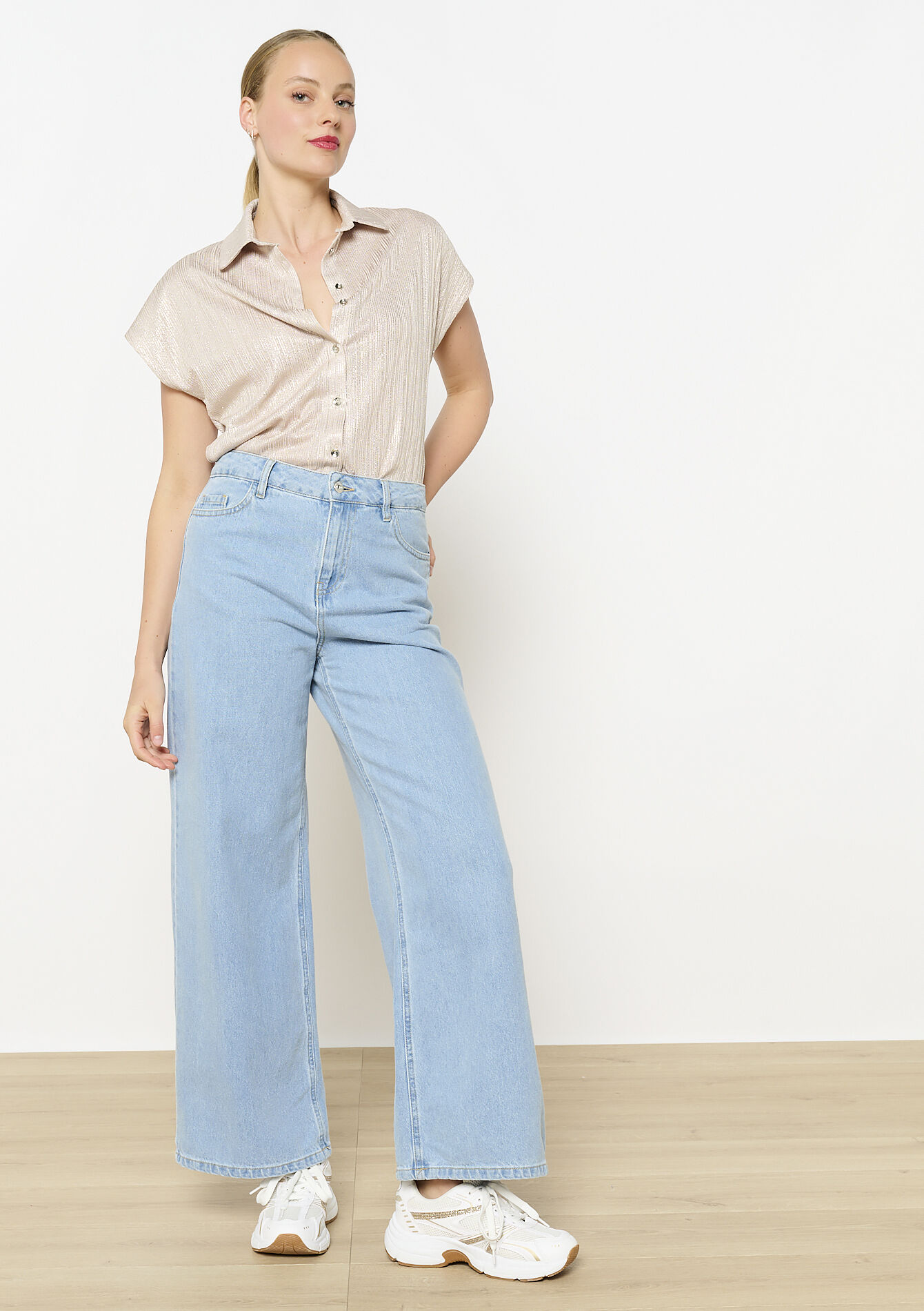 Chemise effet satiné, Chemise effet satiné - GOLD - 02301791_1058