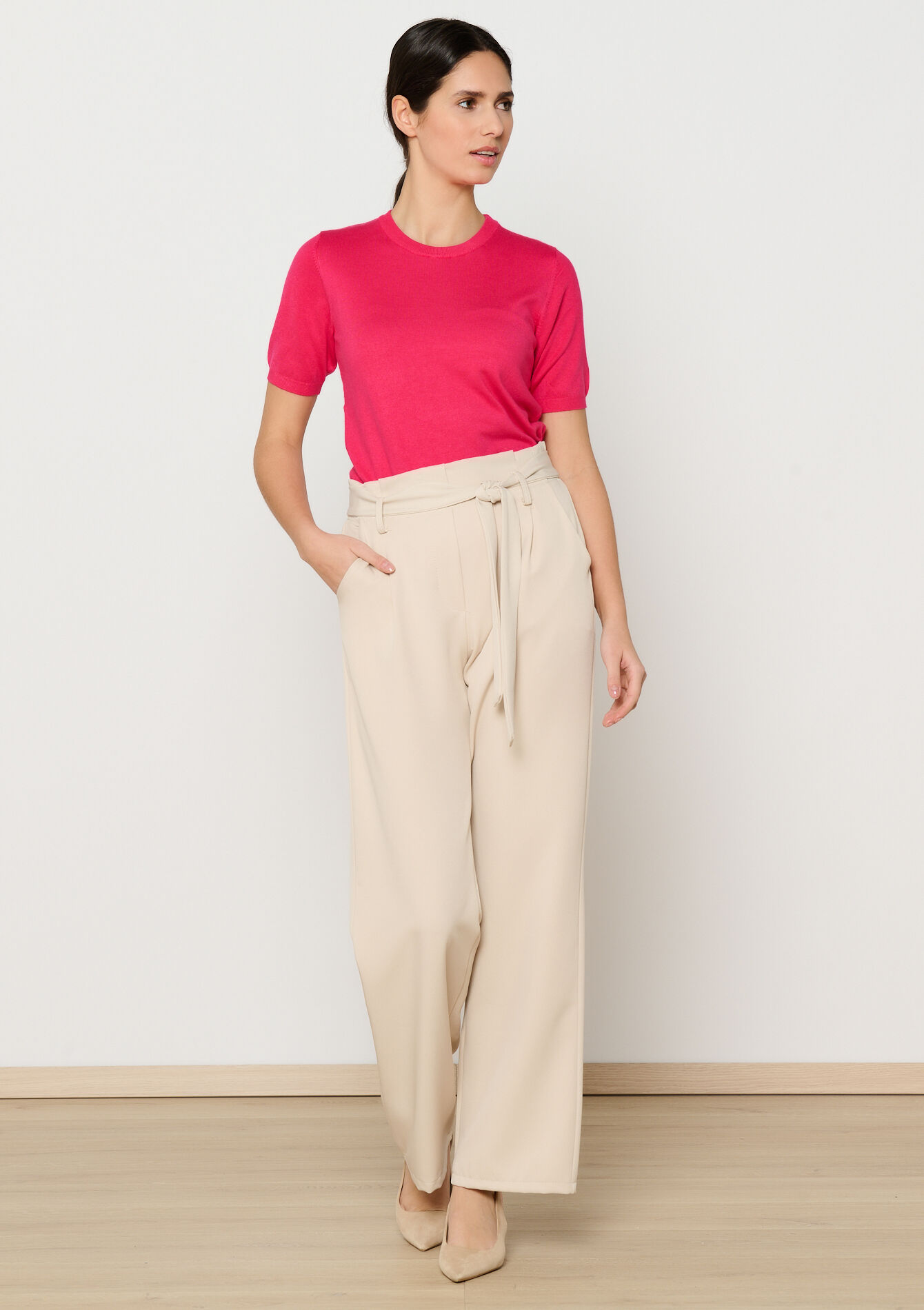 Trui met korte mouwen, Trui met korte mouwen - FUCHSIA - 04006653_5626