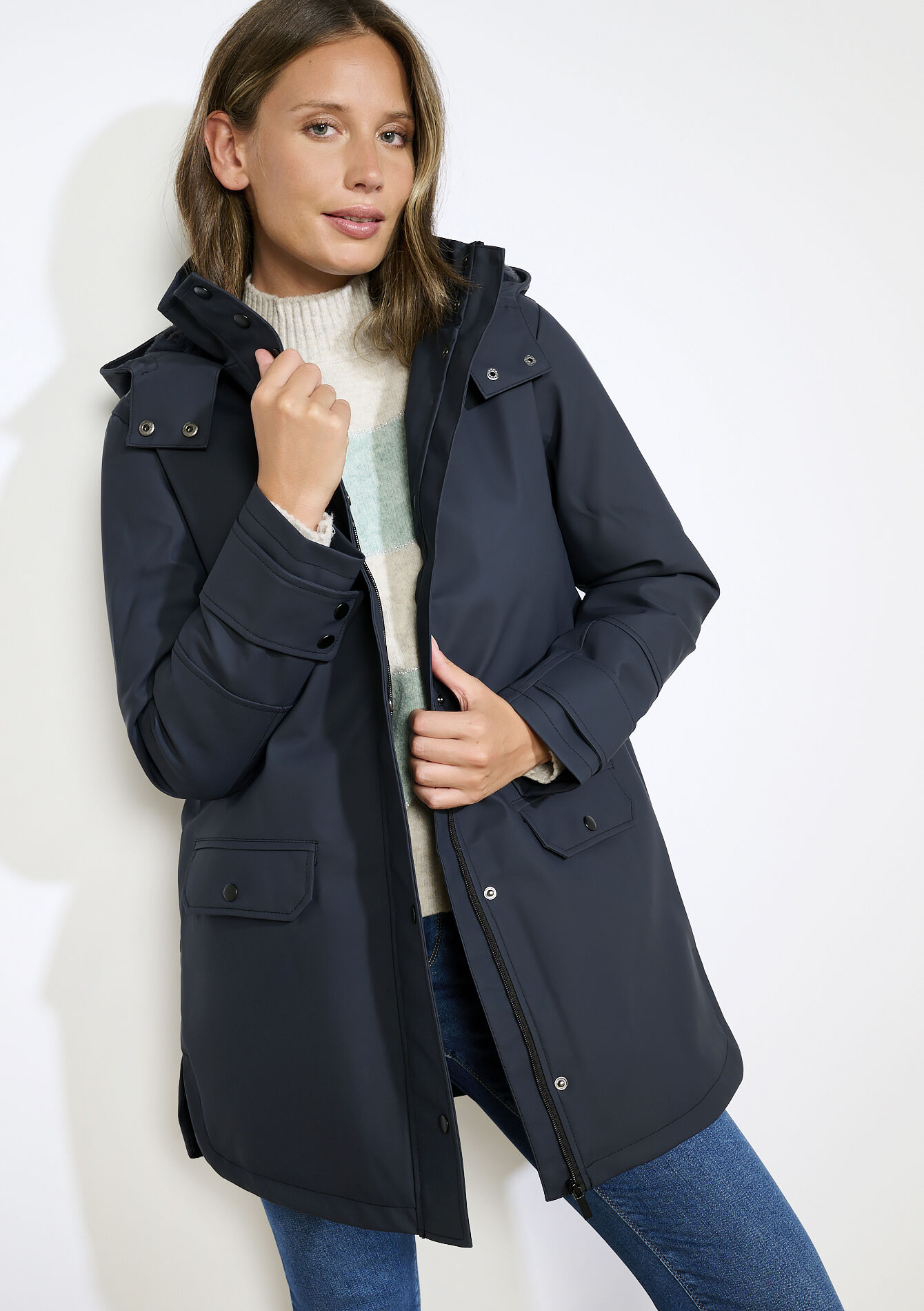 Waterdichte parka met kap - BLACK - 23000741_1119