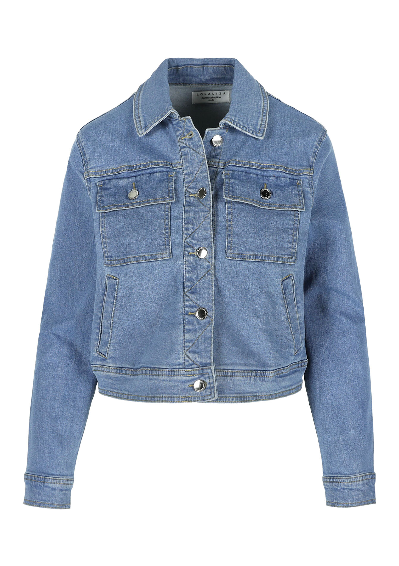 Denim jas - BLUE BLEACHED - 09100982_0502