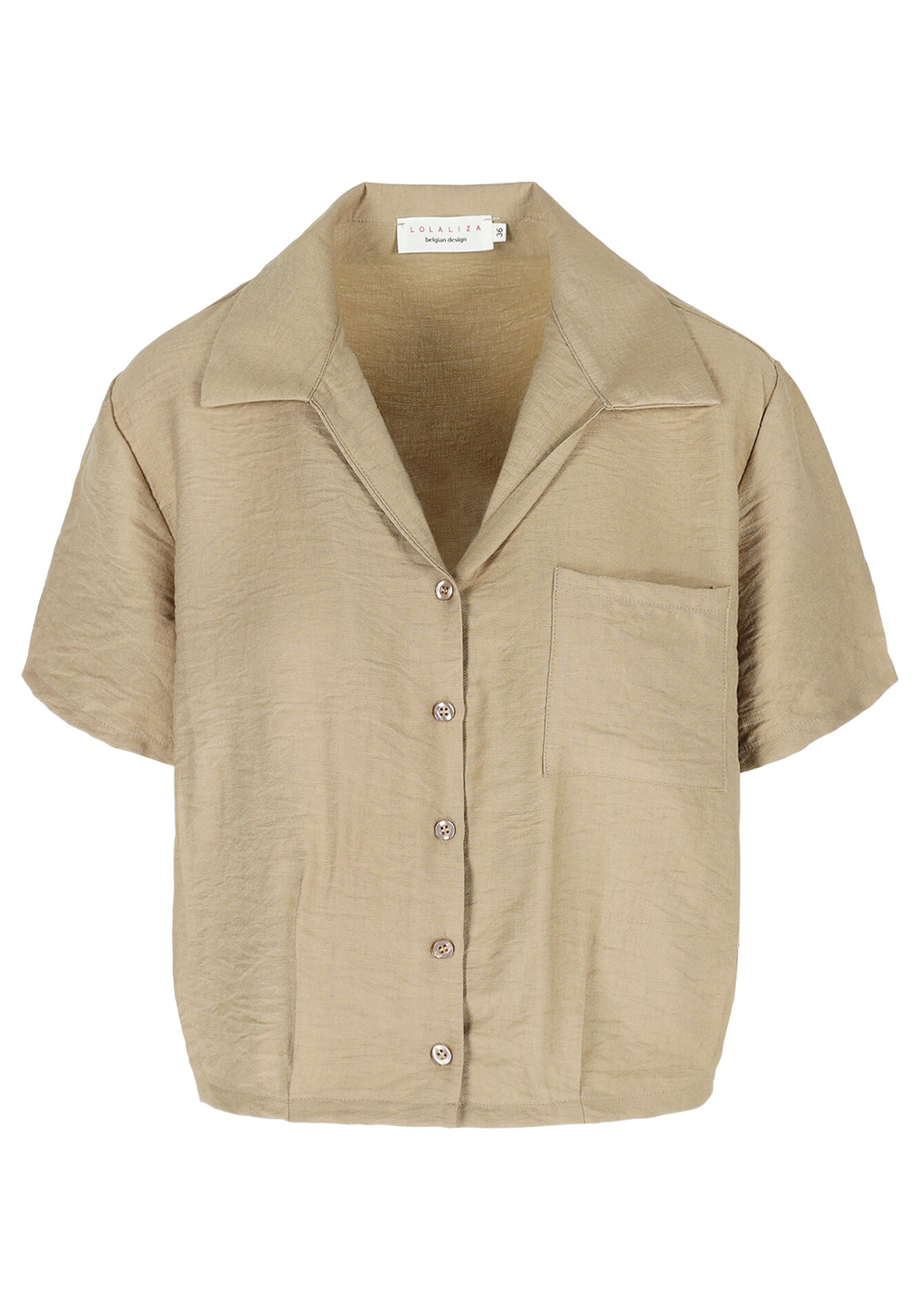 Chemisier boutonné fluide, Chemisier boutonné fluide - BEIGE COFFEE - 05702801_2561