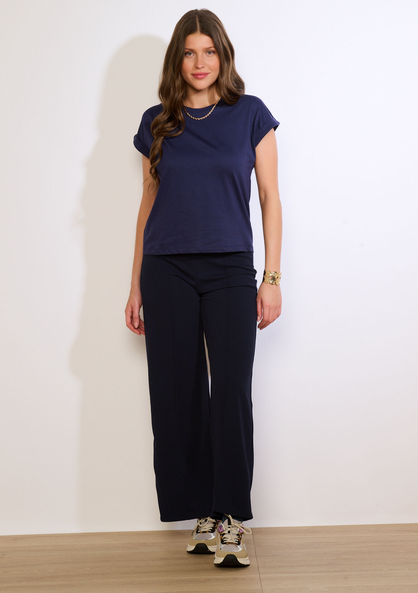 Losvallende T-shirt, Losvallende T-shirt - NAVY BASIC - 02301926_2723