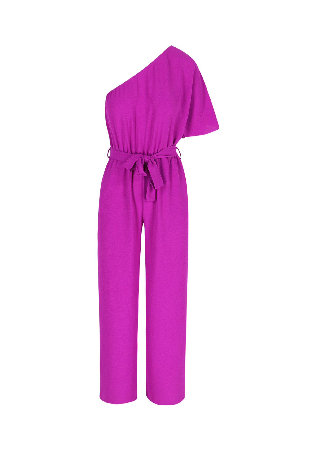 Asymmetrische jumpsuit met volantmouw, Asymmetrische jumpsuit met volantmouw - VIOLINE - 06004621_2576