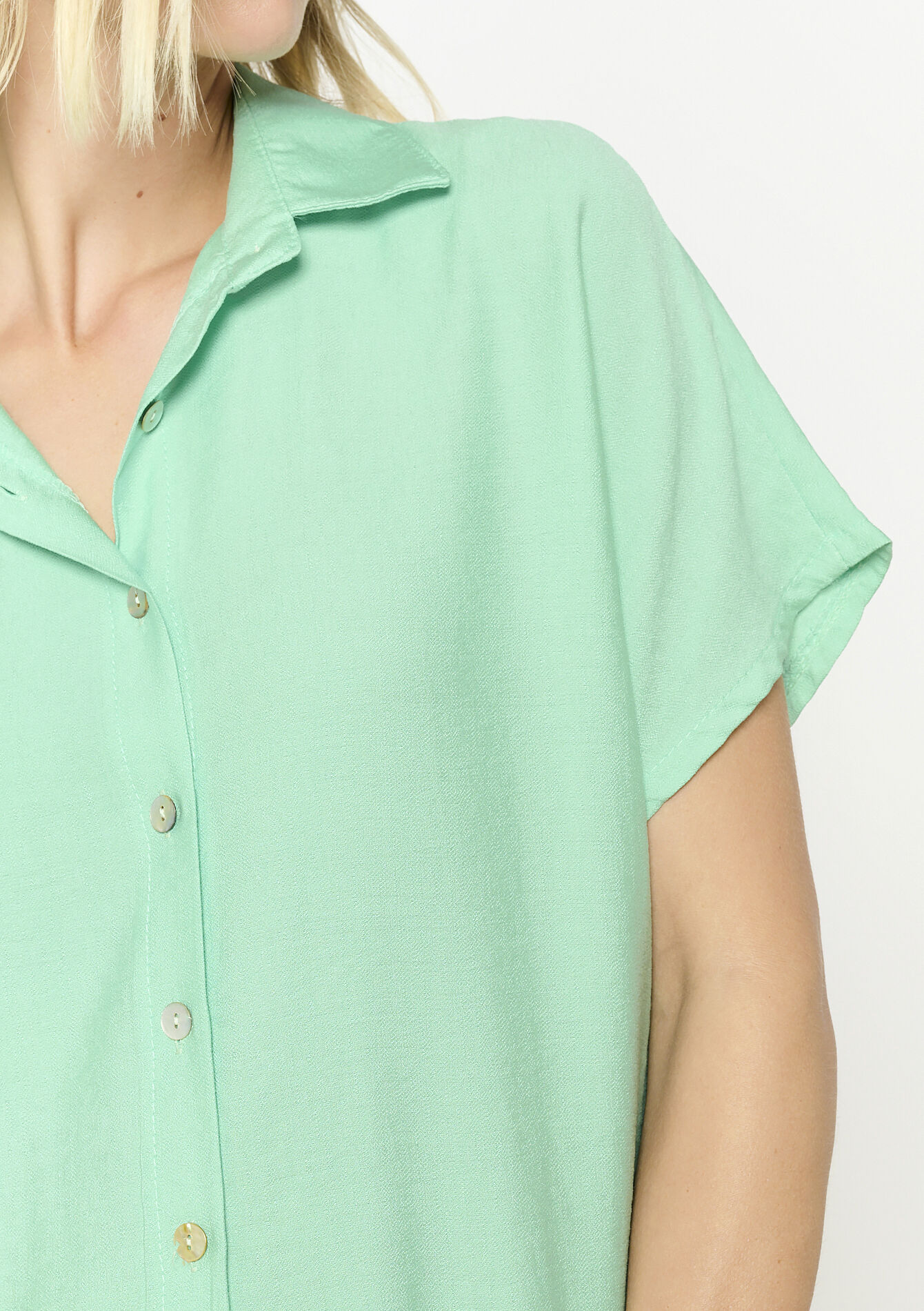 Korte overhemdjurk, Korte overhemdjurk - MINT GREEN - 08104132_1723