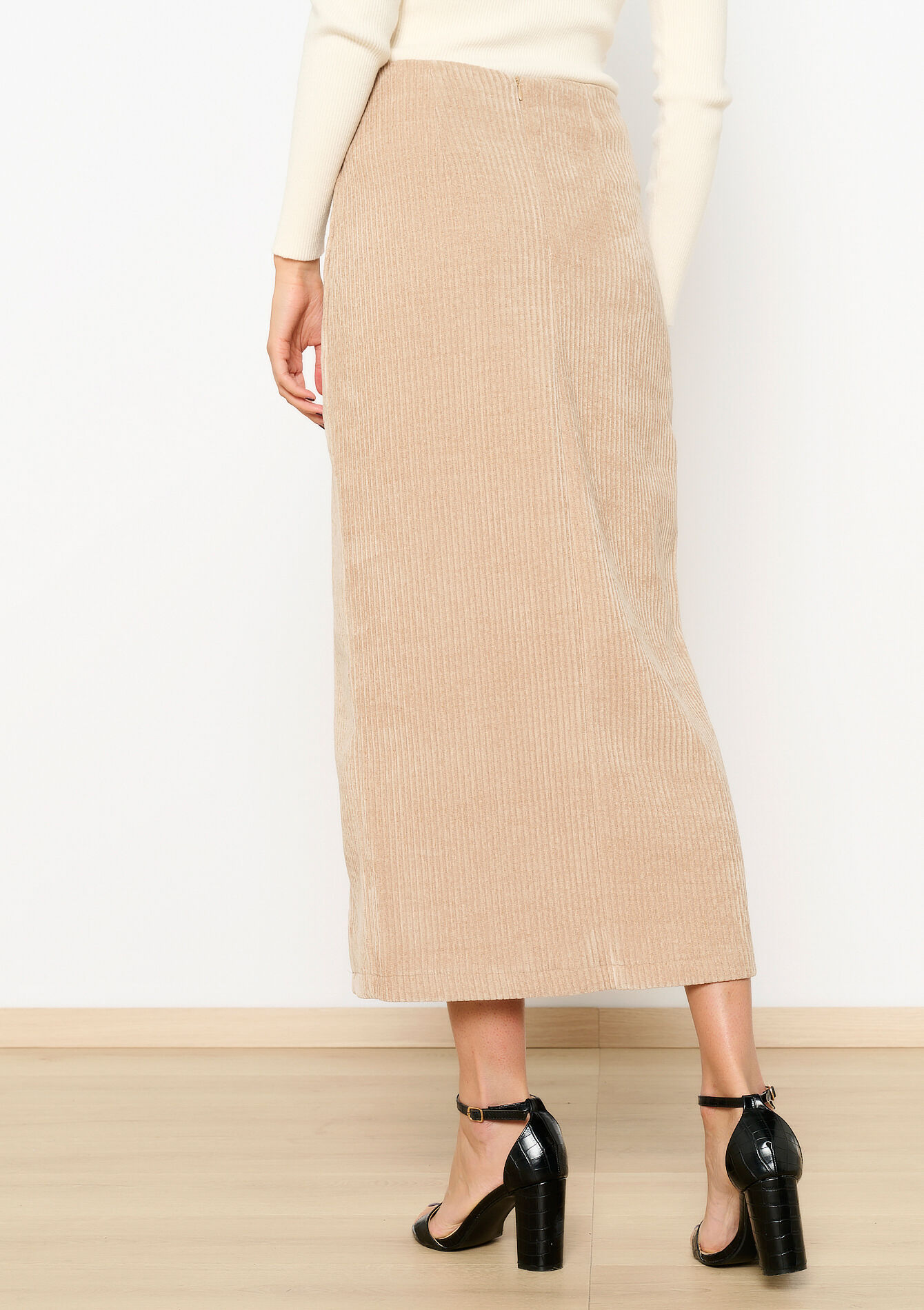 Corduroy rok, Corduroy rok - LT BEIGE - 07101289_2527