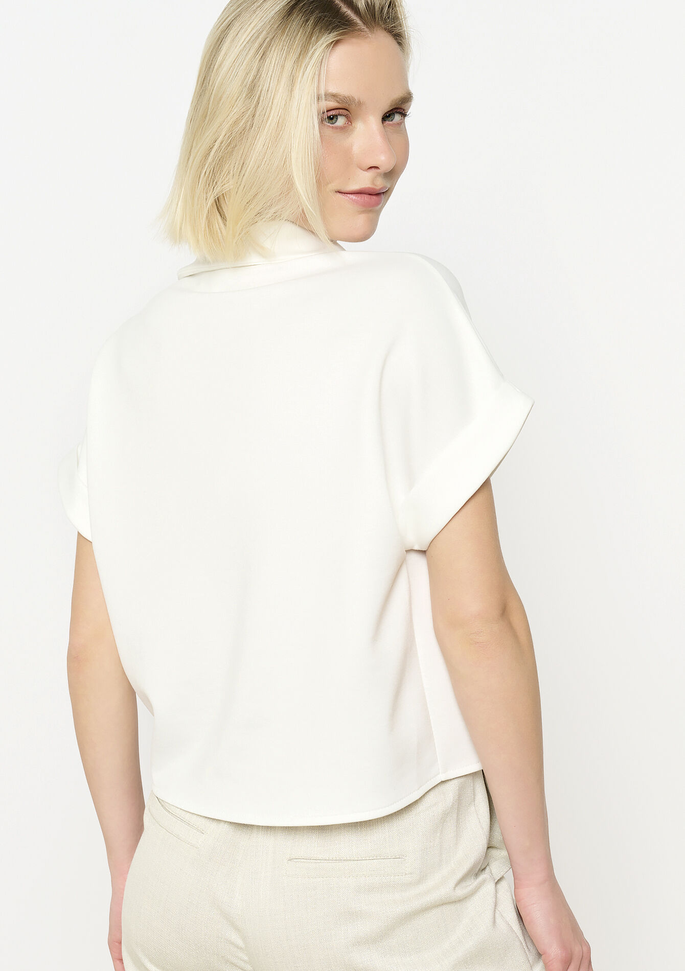 Fluid short-sleeve shirt, Fluid short-sleeve shirt - OPTICAL WHITE - 02301804_1019