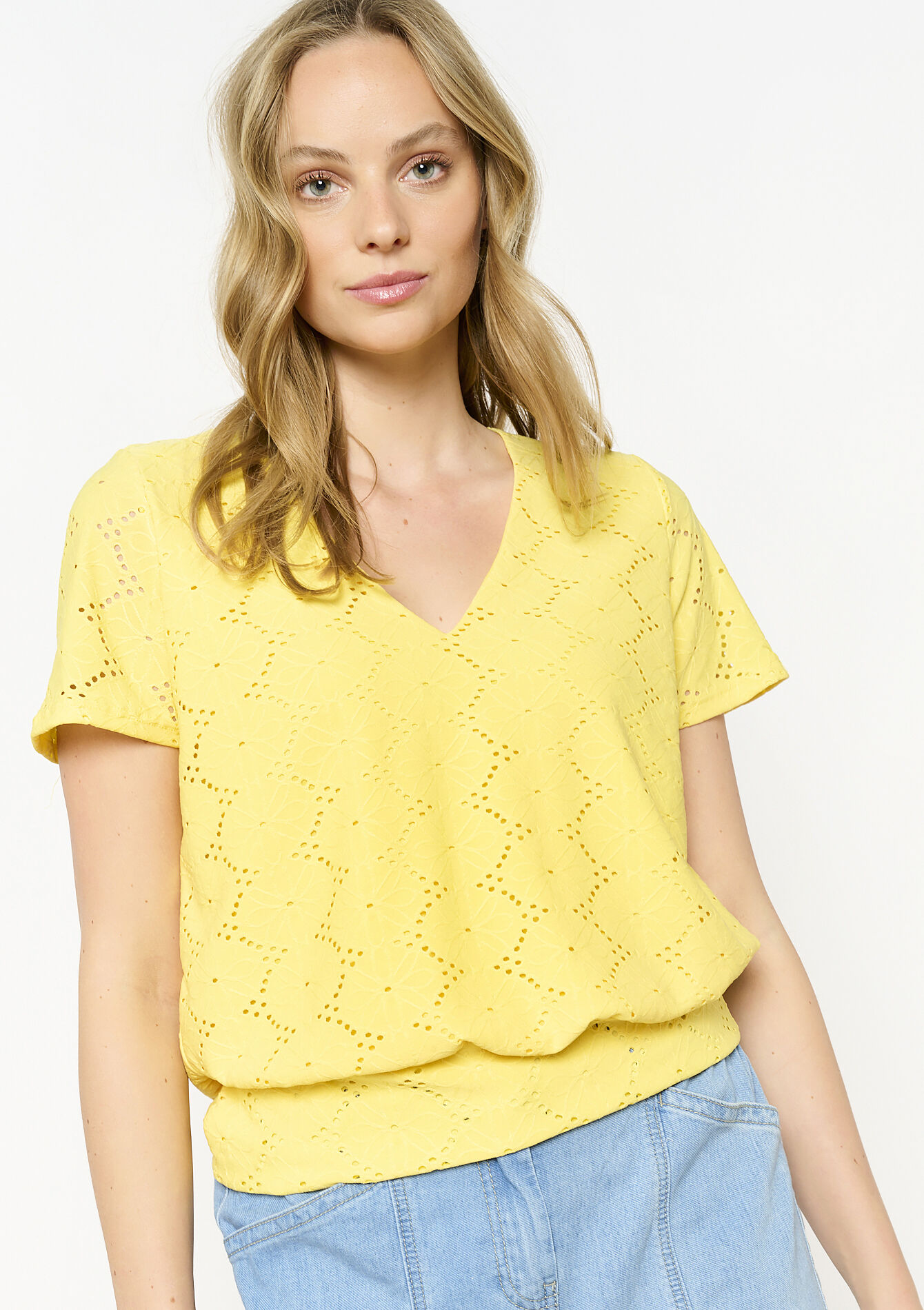 Romantische broderie t-shirt, Romantische broderie t-shirt - YELLOW SUN - 02301807_5007