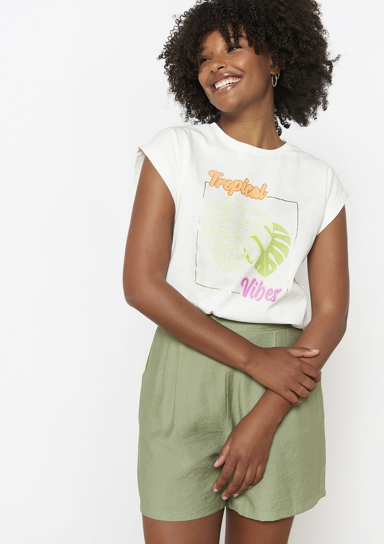 T-shirt à manches courtes, T-shirt à manches courtes - OFFWHITE - 02301695_1001