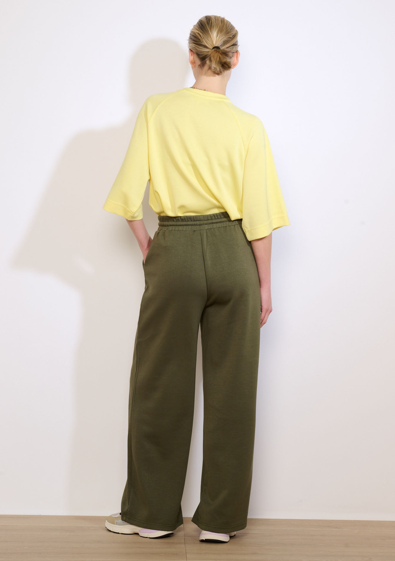 Wijde joggingbroek van modal, Wijde joggingbroek van modal - KHAKI MED - 15100405_4327