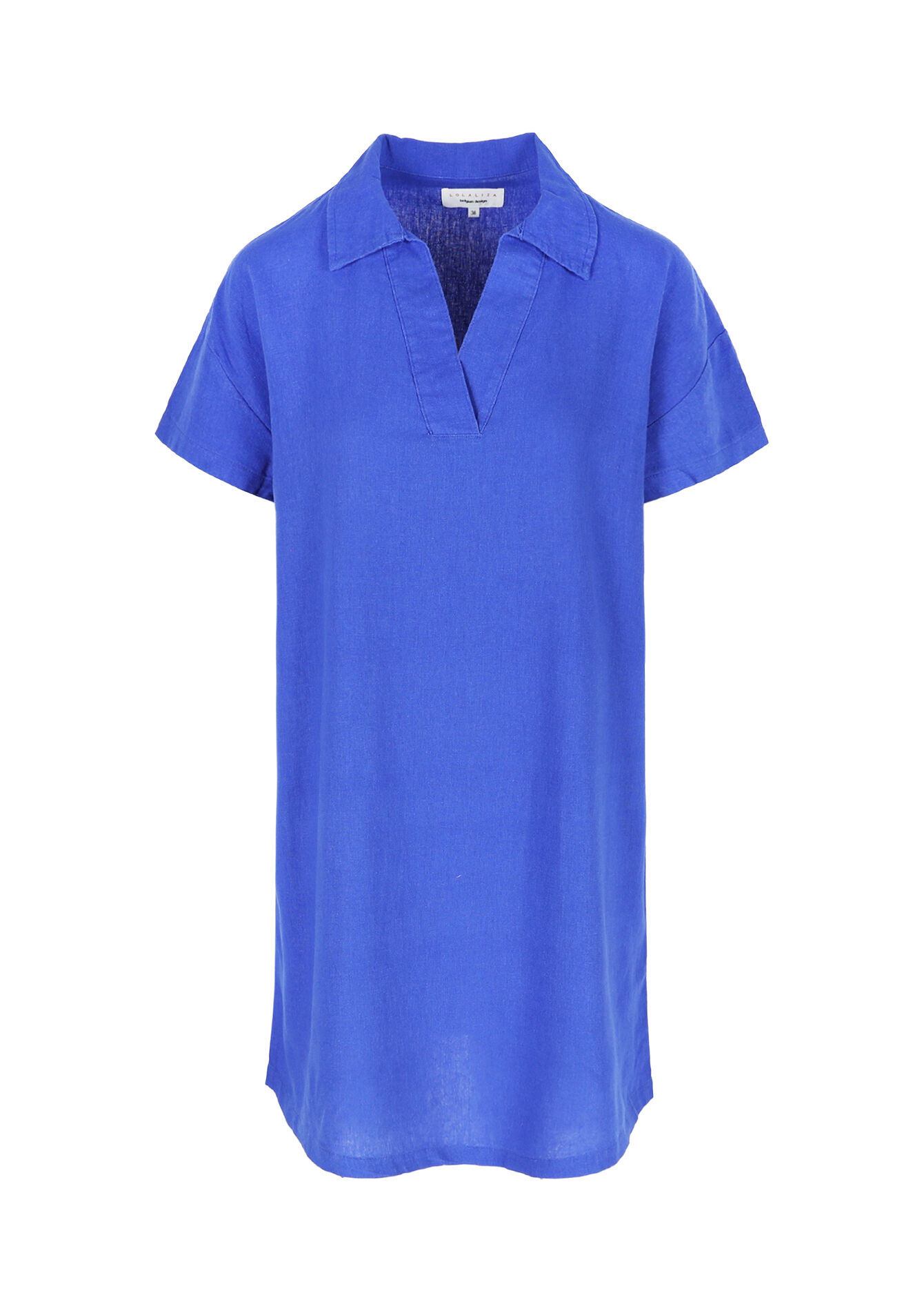 Linnen hemdjurk, Linnen hemdjurk - ELECTRIC BLUE - 08103881_1619