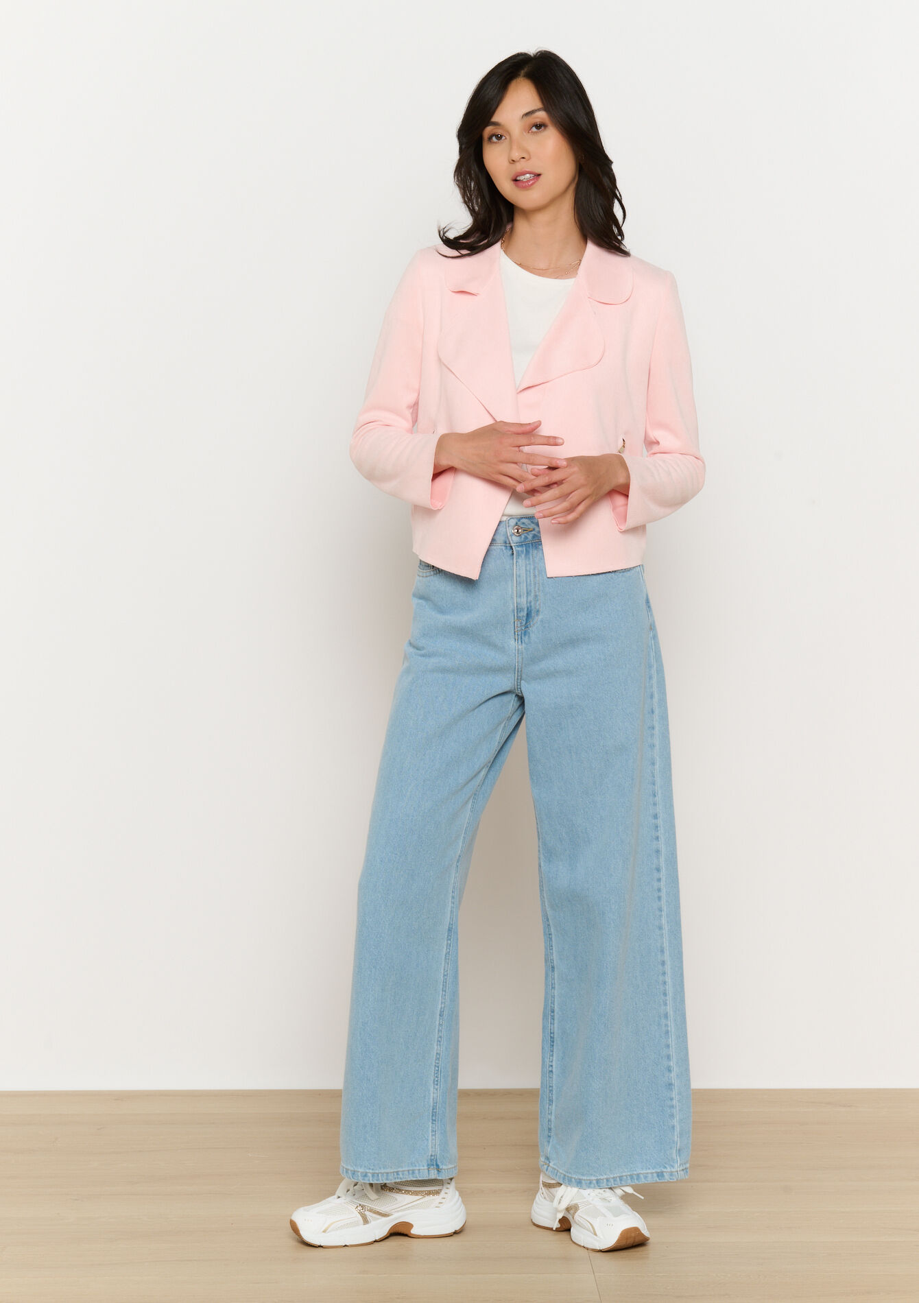 Short faux suede jacket, Short faux suede jacket - NUDE LOTUS - 09001477_4118