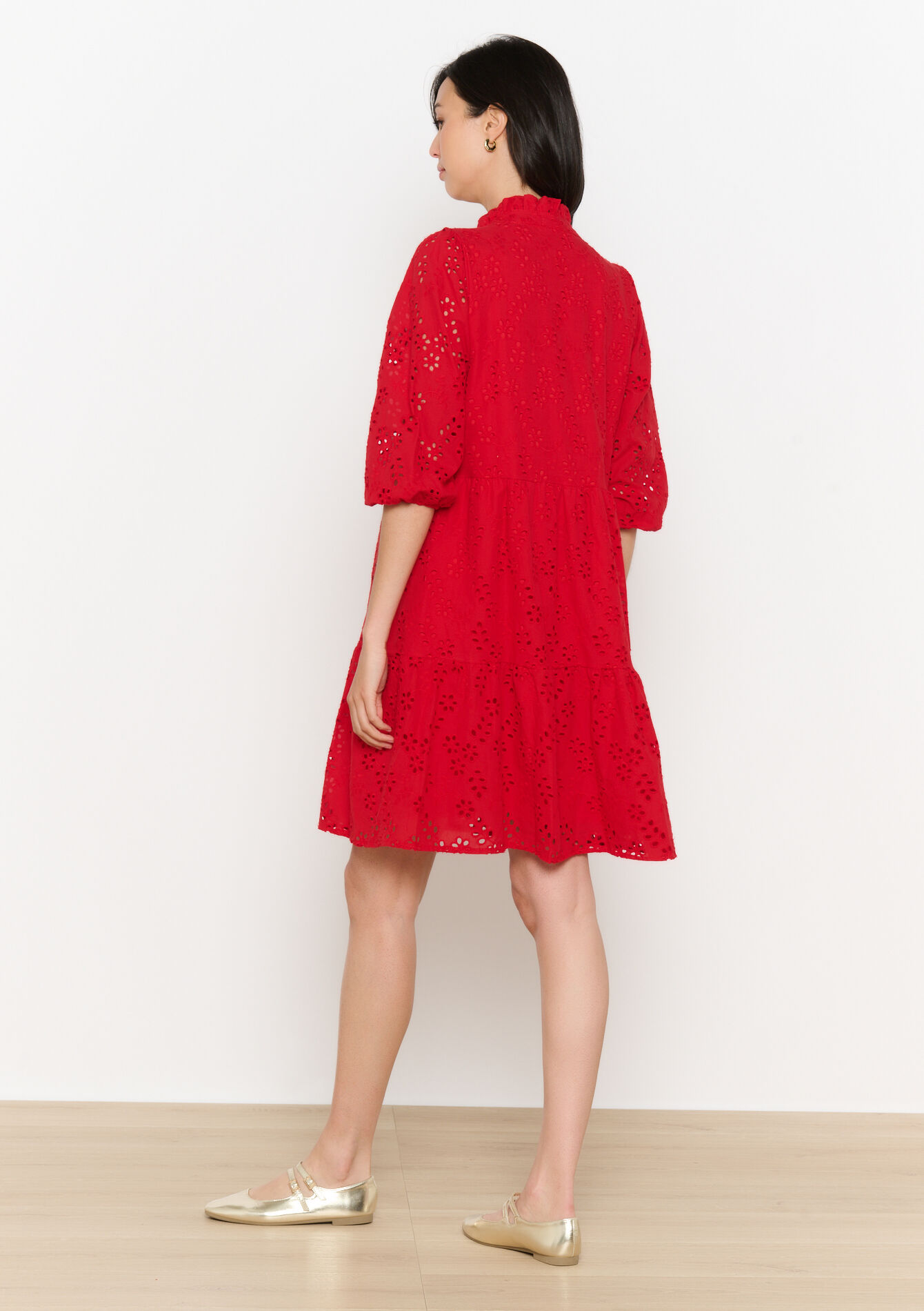 Robe courte brodée, Robe courte brodée - RED LIPSTICK - 08104069_5310