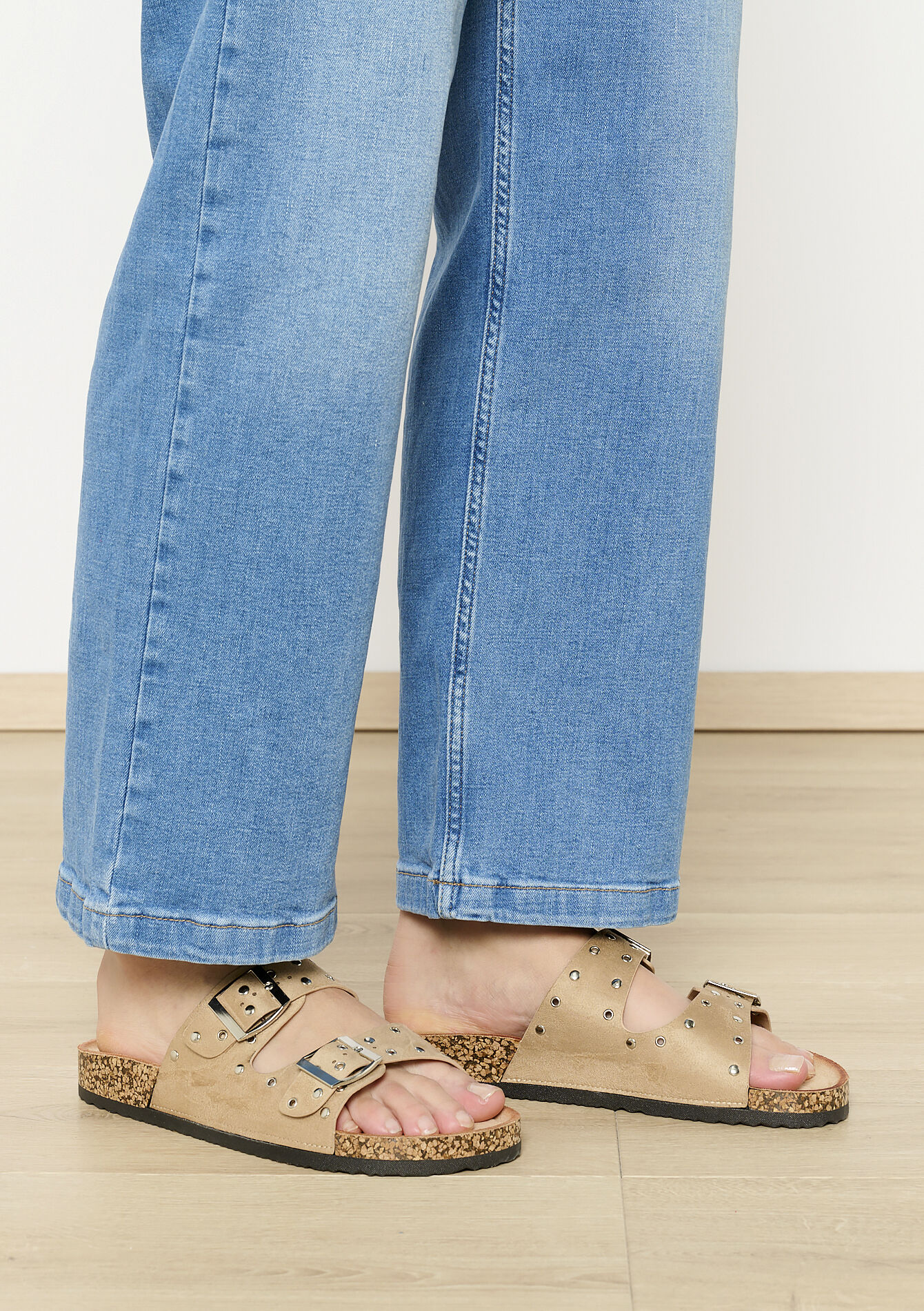 Sandalen met studs, Sandalen met studs - LIGHT TAUPE - 13000797_2572