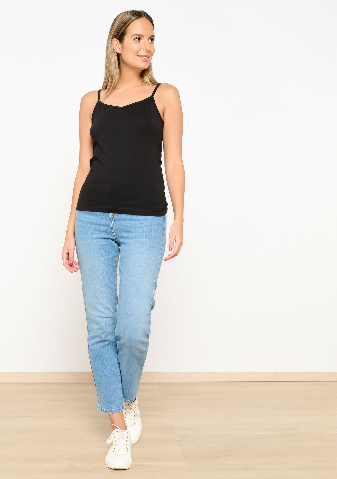 Top with spaghetti straps, Top with spaghetti straps - BLACK - 02200452_1119