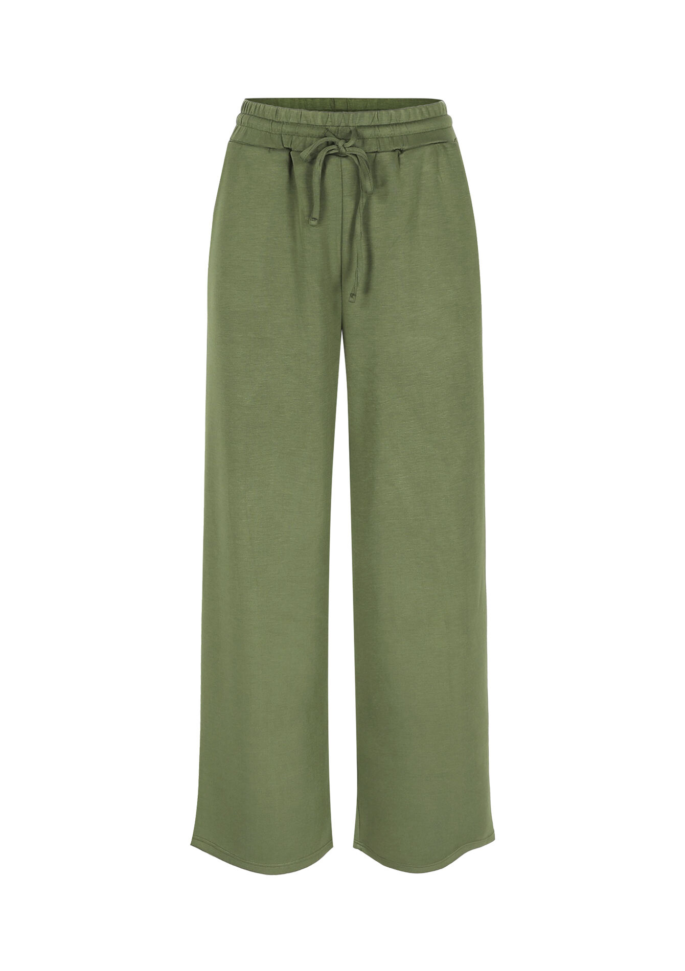 Wijde joggingbroek van modal, Wijde joggingbroek van modal - KHAKI MED - 15100405_4327