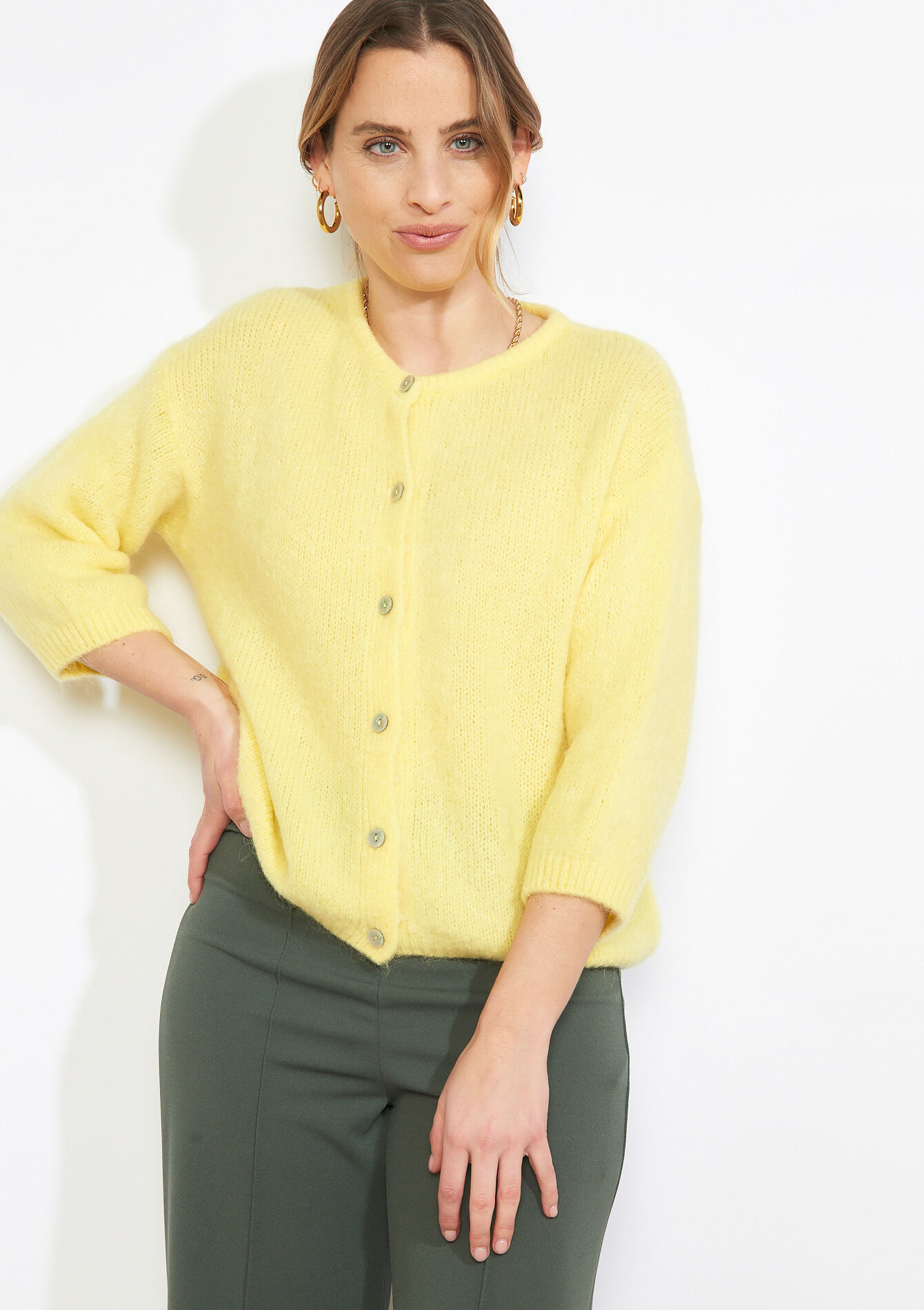 Minimalistisch vest met knopen, Minimalistisch vest met knopen - YELLOW SUN - 04101446_5007