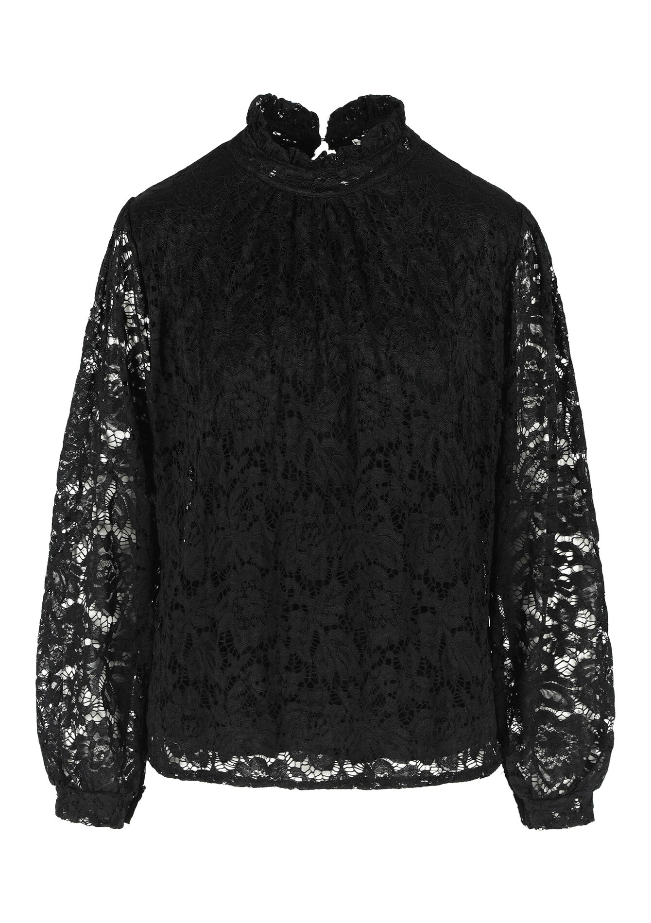 Blouse met kant - BLACK - 05702699_1119