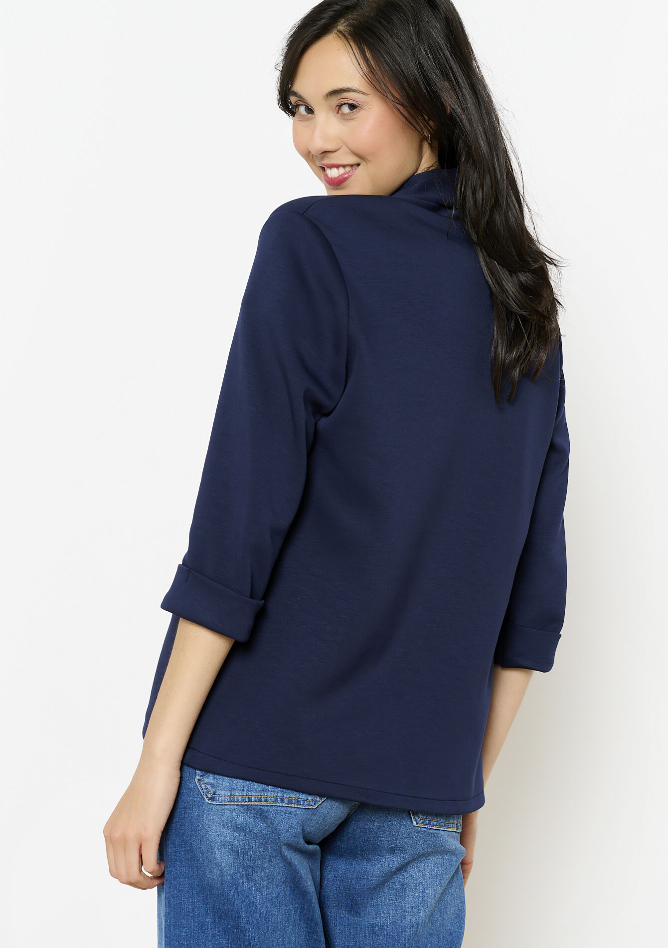 Veste fluide mi-longue, Veste fluide mi-longue - NAVY BASIC - 09101049_2723