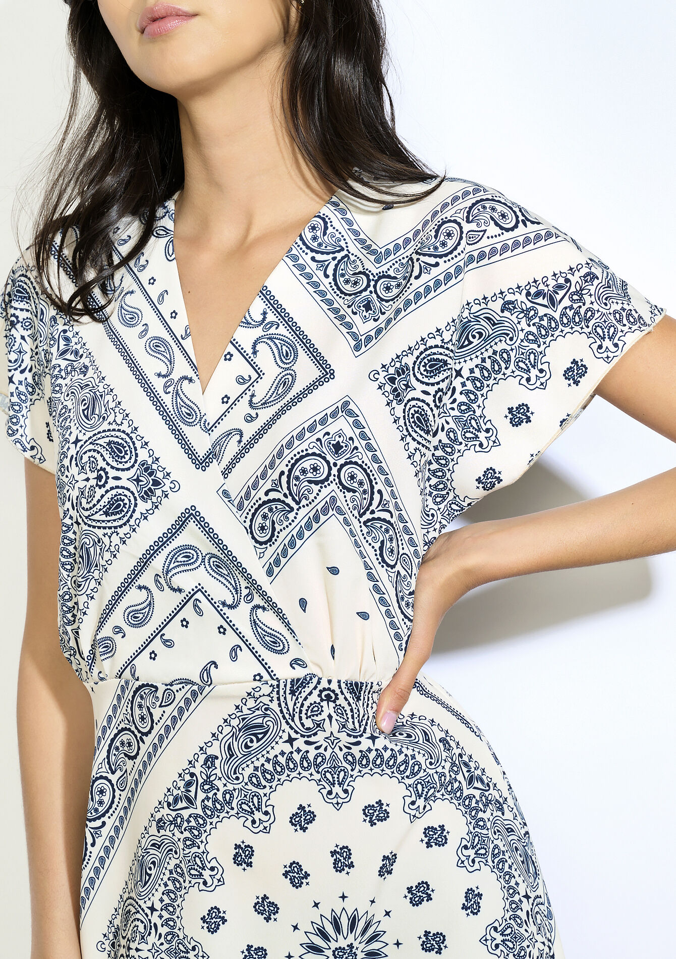 Maxi-jurk met print , Maxi-jurk met print - VANILLA WHITE - 08104236_1013