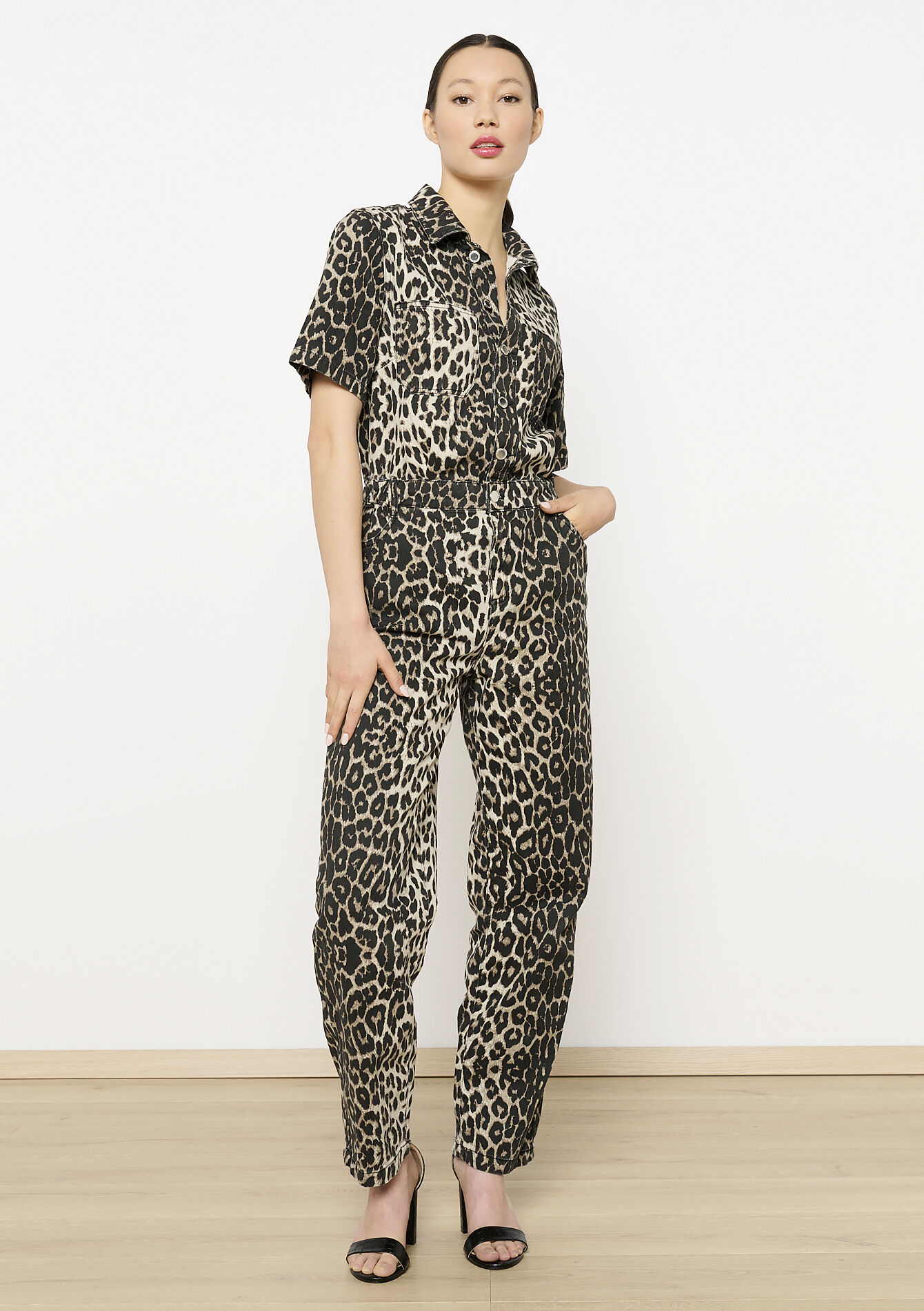 Jumpsuit met luipaardprint, Jumpsuit met luipaardprint - BLACK - 06004592_1119