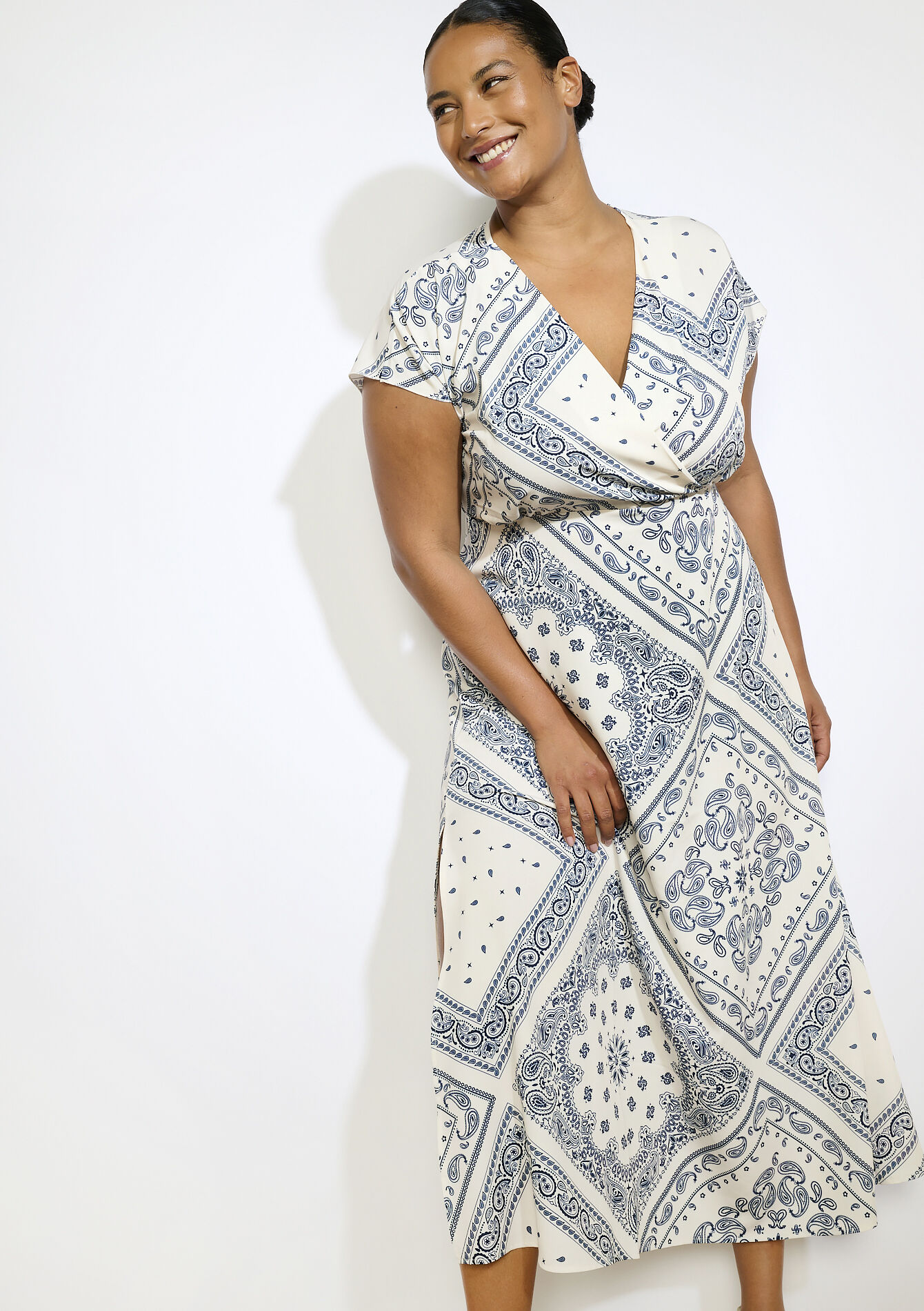Maxi-jurk met print , Maxi-jurk met print - VANILLA WHITE - 08104236_1013