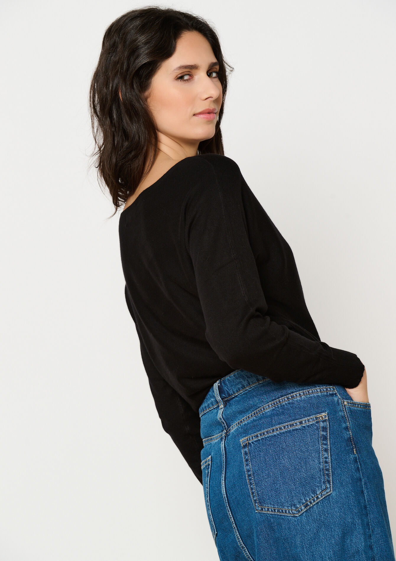 Pull à manches chauve-souris, Pull à manches chauve-souris - BLACK - 1111940