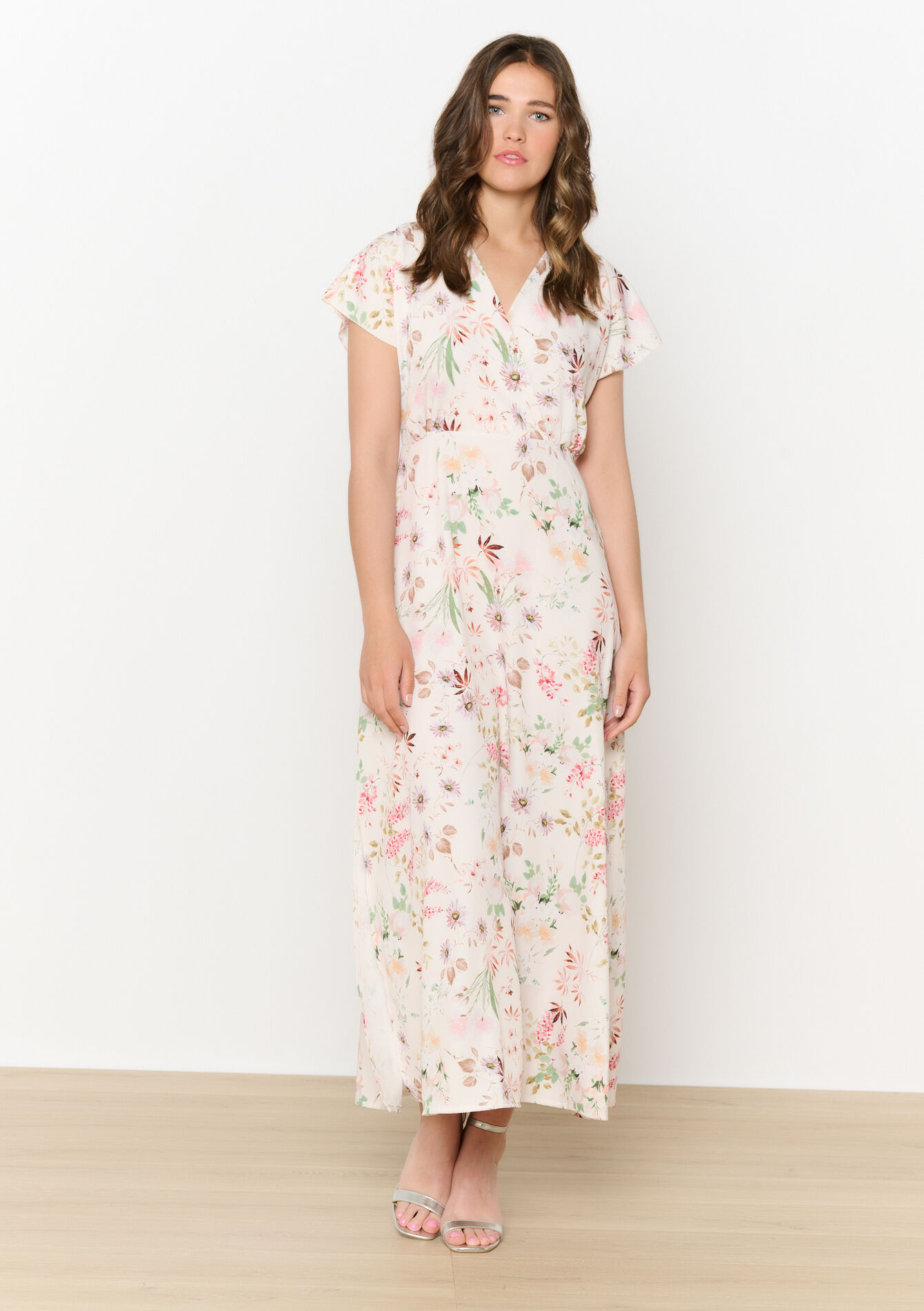 Pastel floral maxi dress, Pastel floral maxi dress - VANILLA WHITE - 08104148_1013