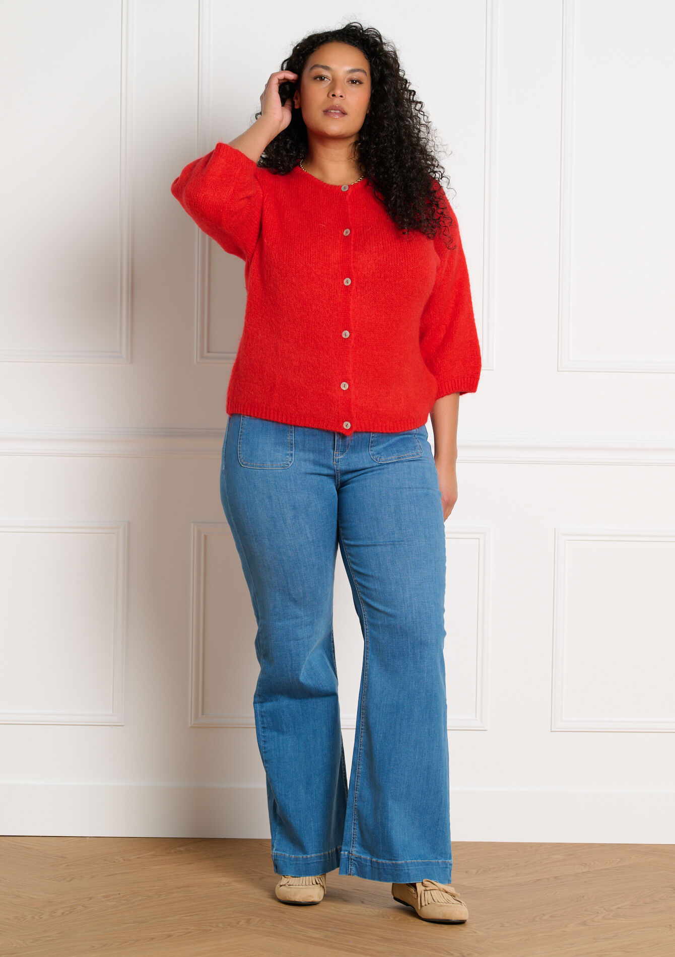 Minimalistisch vest met knopen, Minimalistisch vest met knopen - RED LOLLIPOP - 04101446_5301