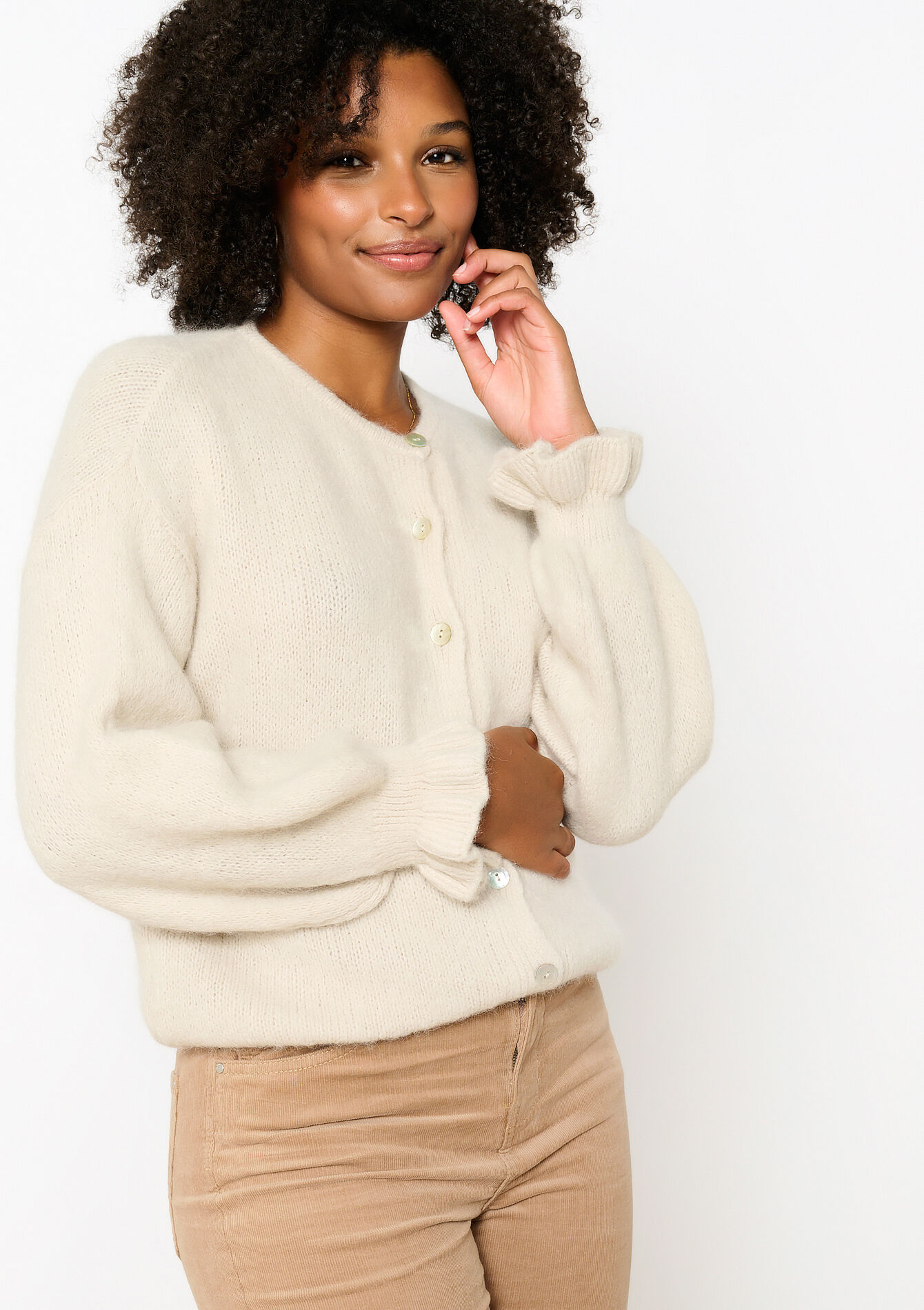 Alpaca cardigan met franjes, Alpaca cardigan met franjes - LT BEIGE - 04101200_2527