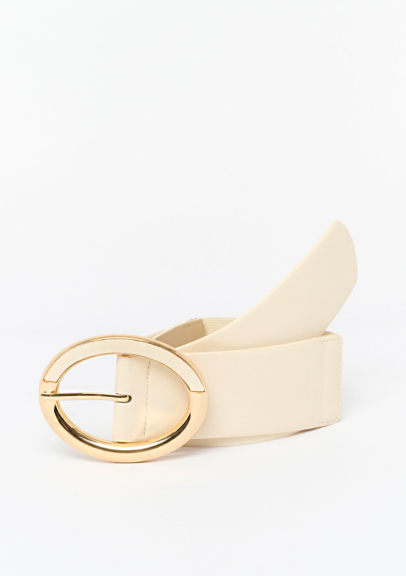 Ceinture élastique à grosse boucle, Ceinture élastique à grosse boucle - OFFWHITE - 14001826_1001