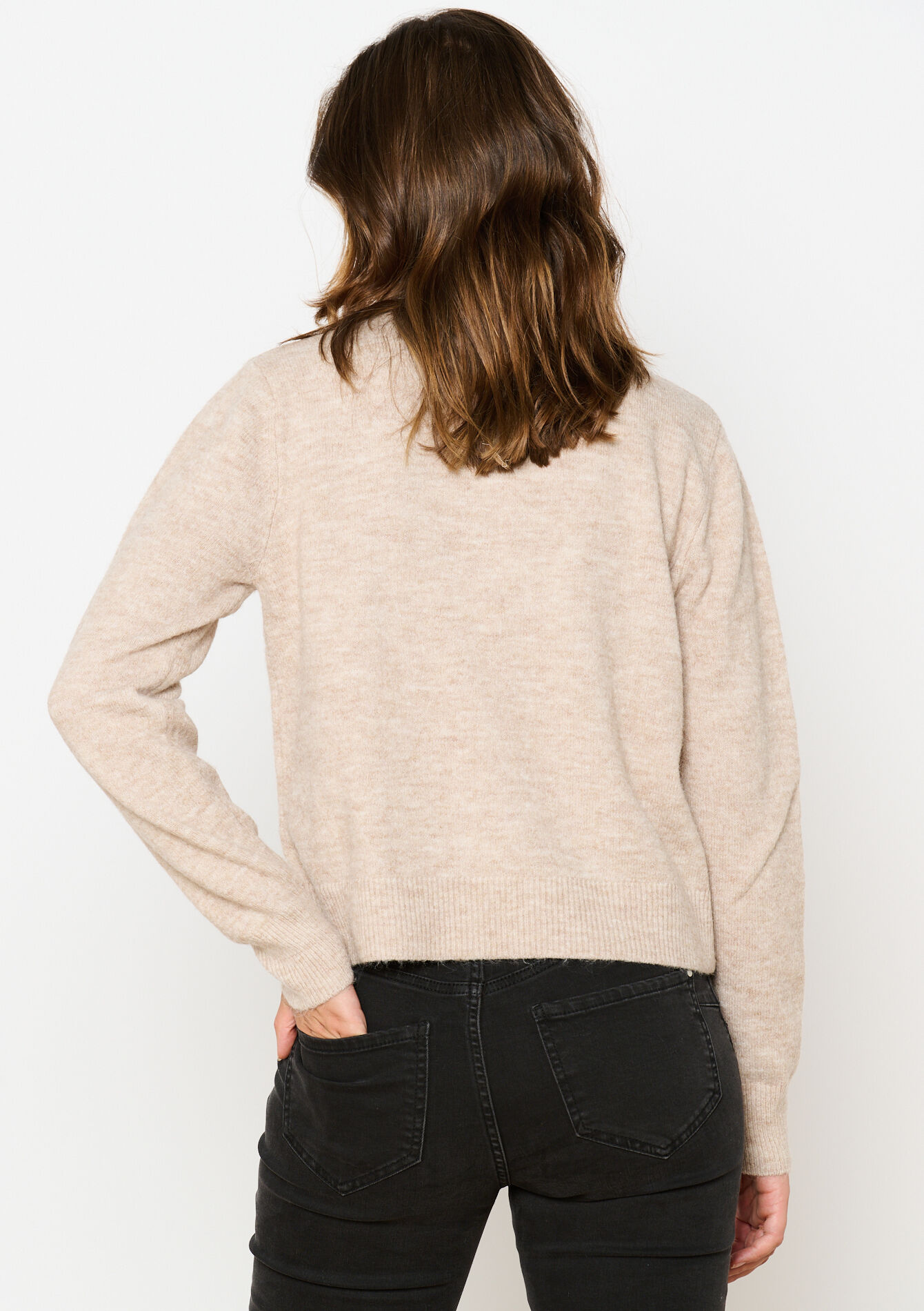 Basic trui met ronde hals, Basic trui met ronde hals - BEIGE CHINE - 04006522_4025