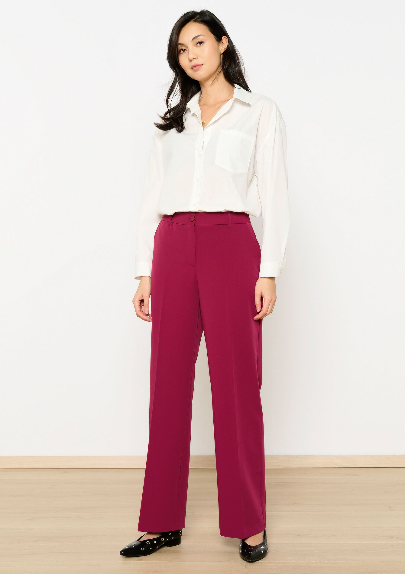 Pantalon de tailleur, Pantalon de tailleur - RED FRAMBOISE - 06100693_1496