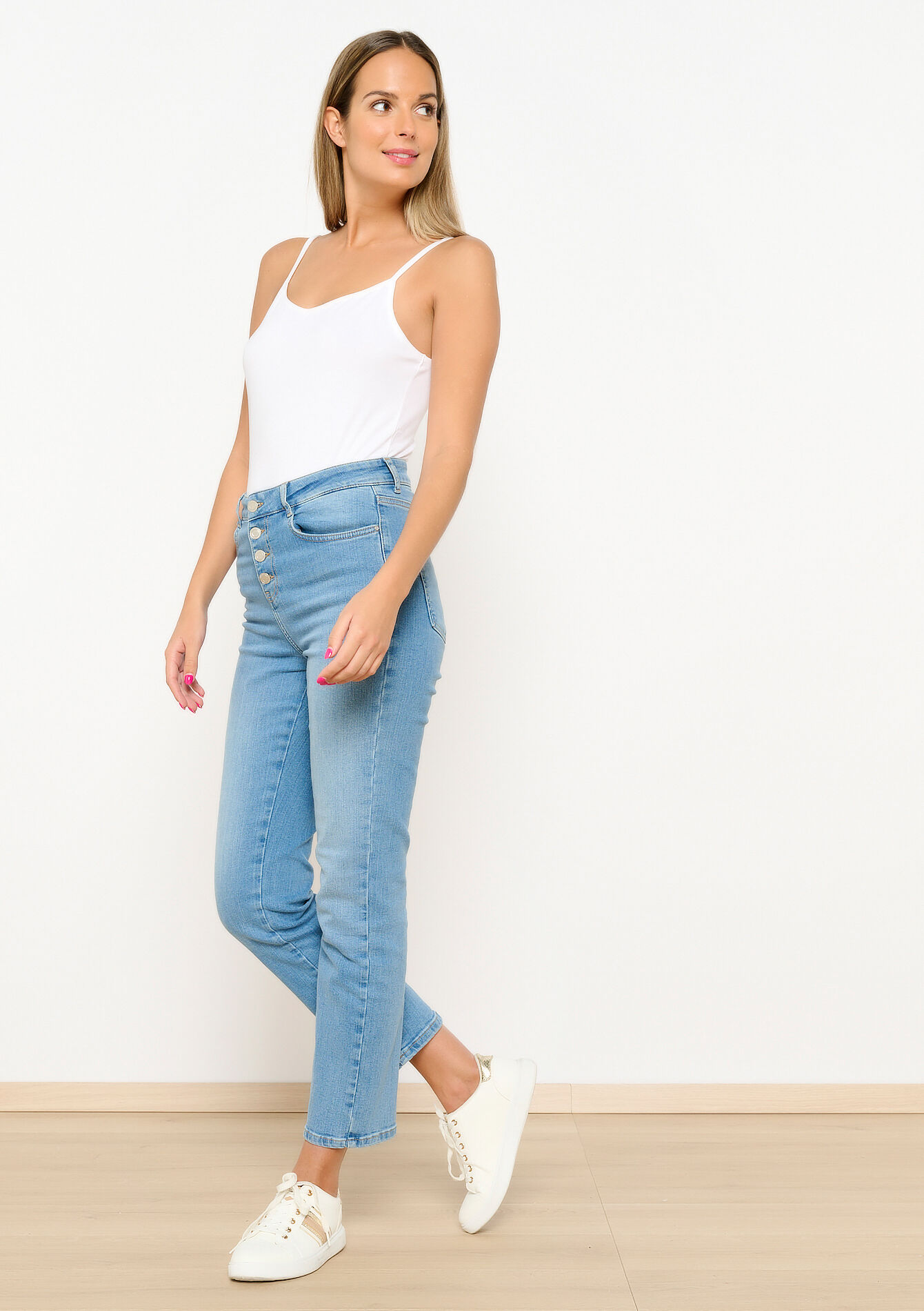 Débardeur à fines bretelles - OPTICAL WHITE - 02200452_1019