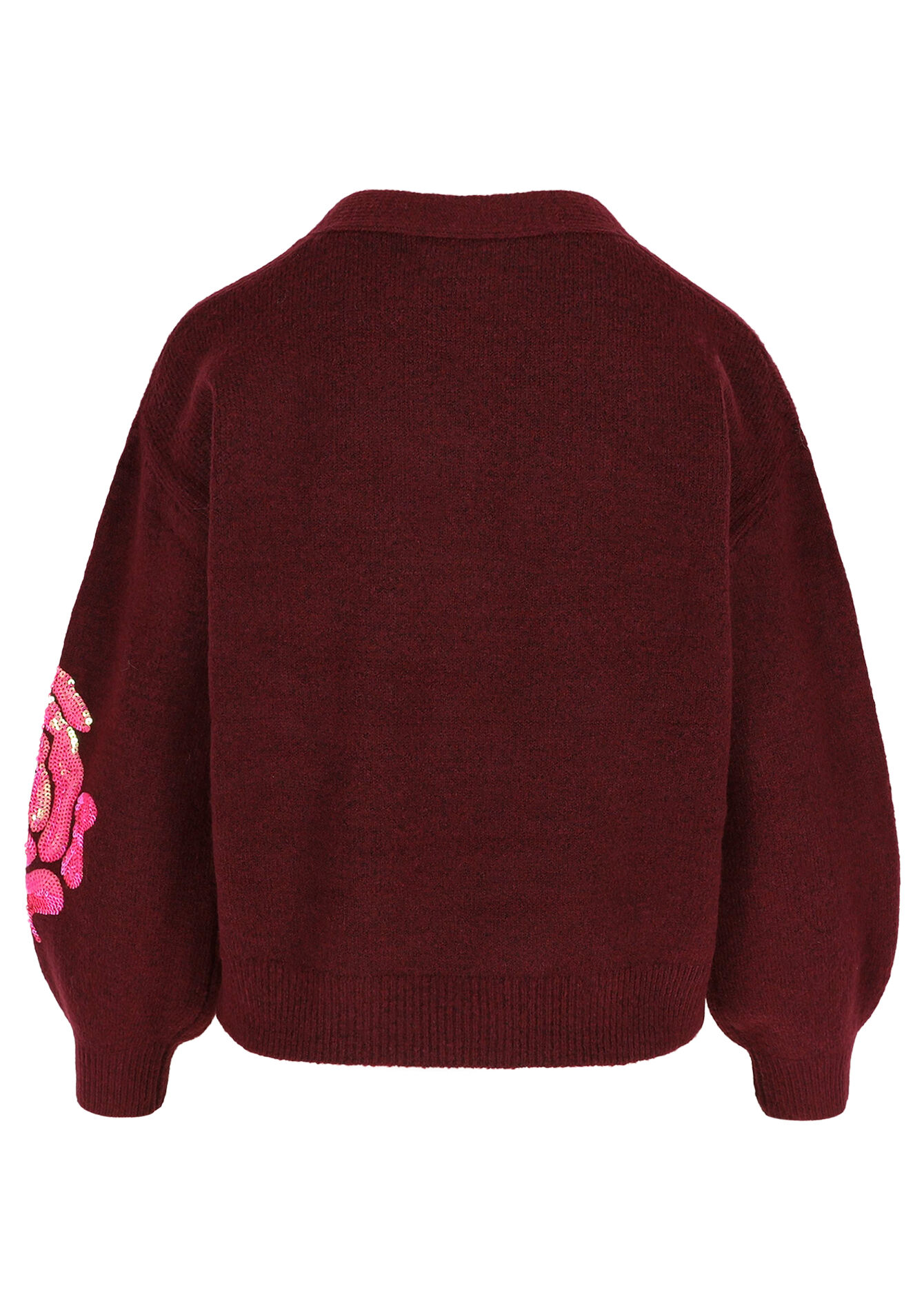 Pull col v brodé - BORDEAUX WINE - 04006984_5514