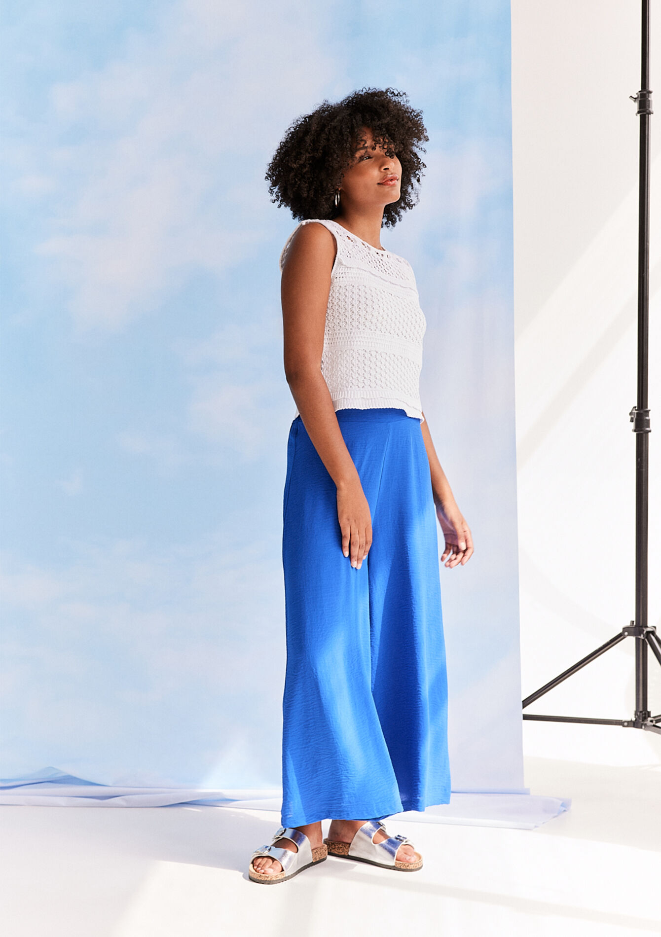 Loose trousers, Loose trousers - ELECTRIC BLUE - 06600859_1619